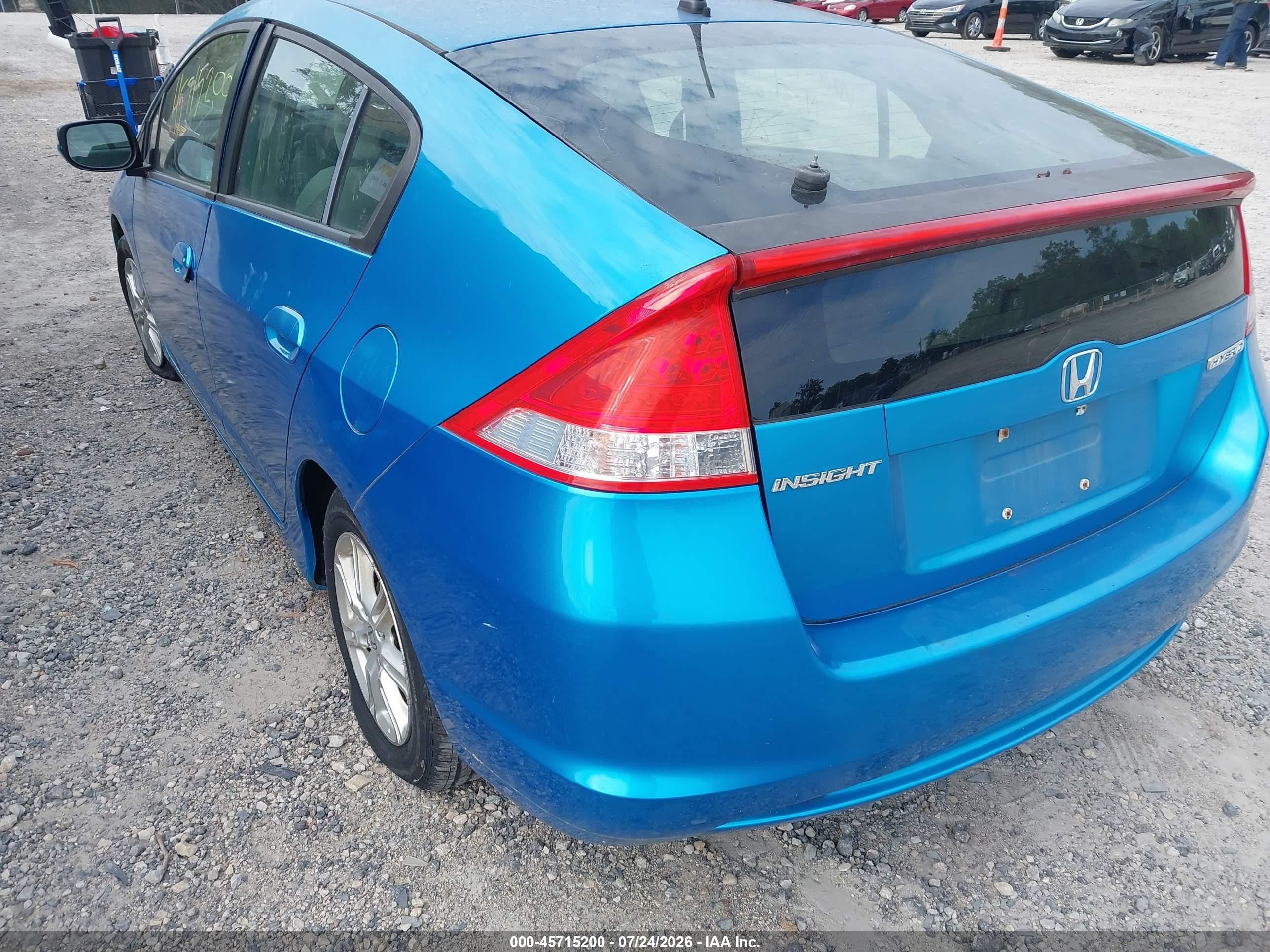 2010 Honda Insight Ex Blue vin: JHMZE2H78AS019177