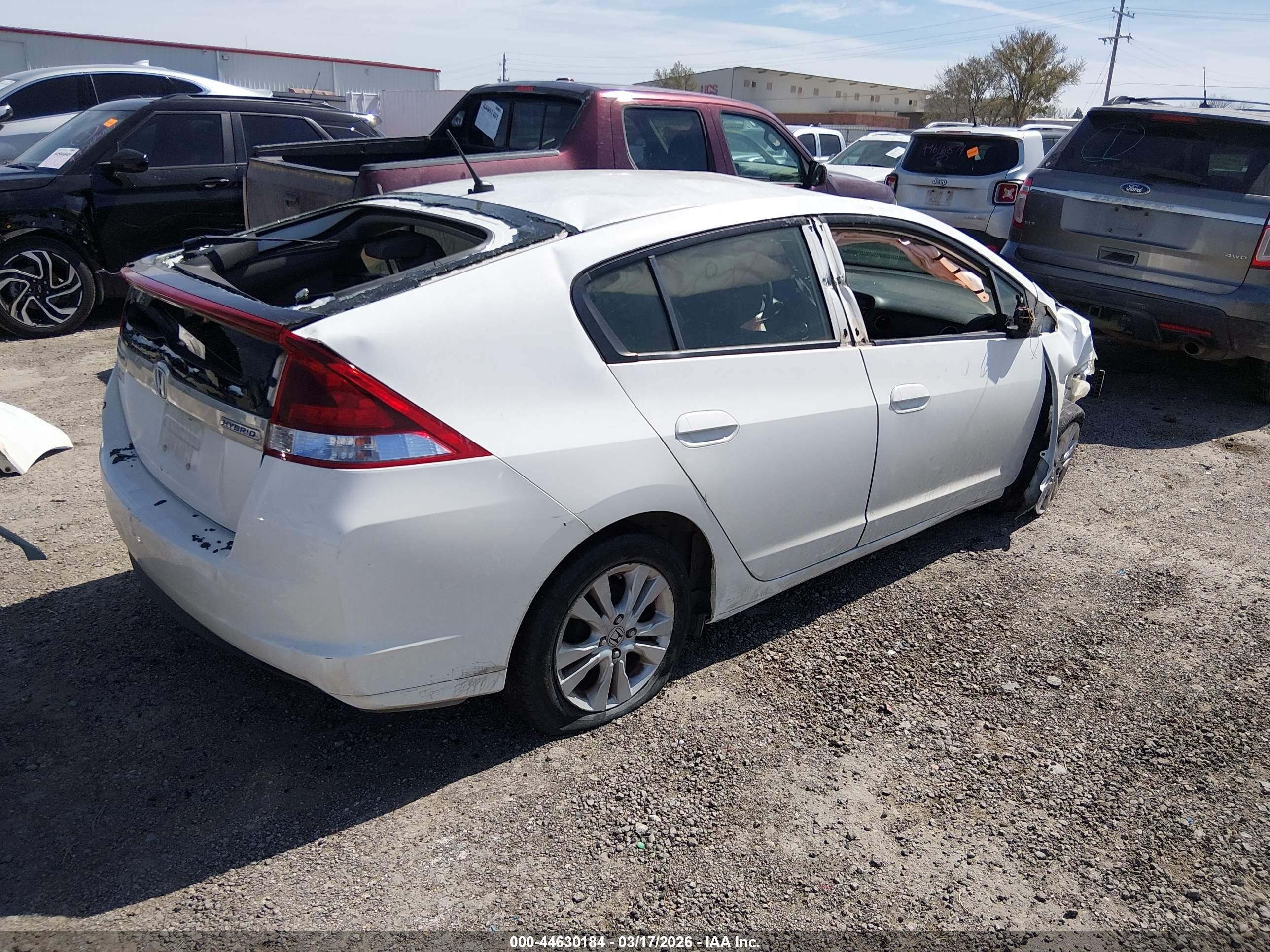 2013 Honda Insight Ex White vin: JHMZE2H78DS006854