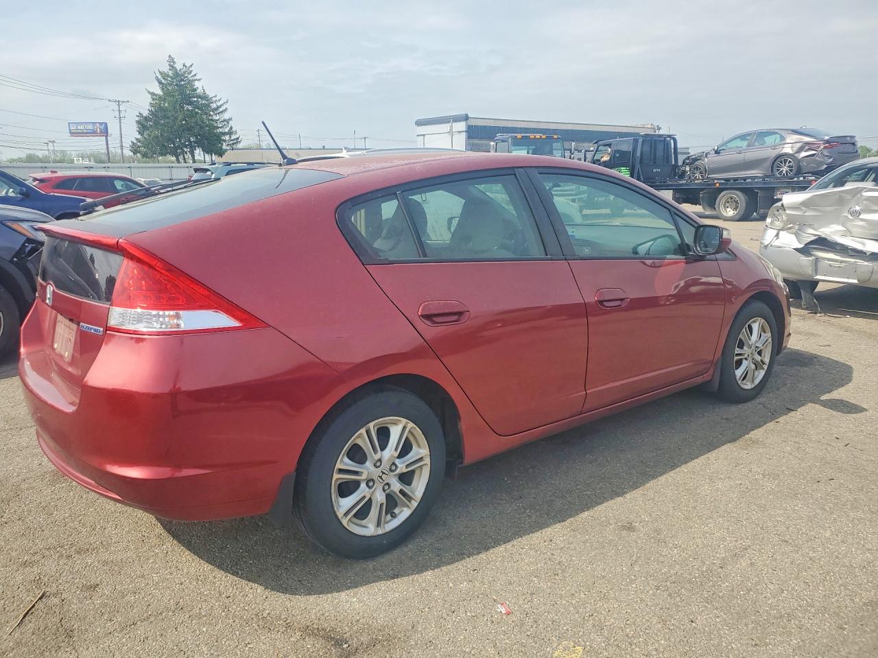 2010 Honda Insight Ex Red vin: JHMZE2H79AS013565