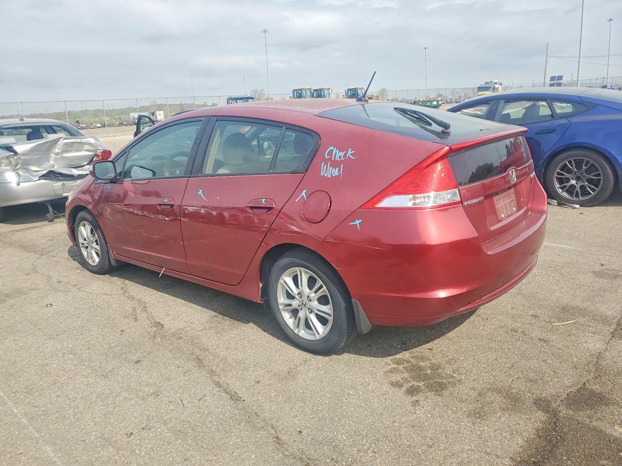 2010 Honda Insight Ex Red vin: JHMZE2H79AS013565