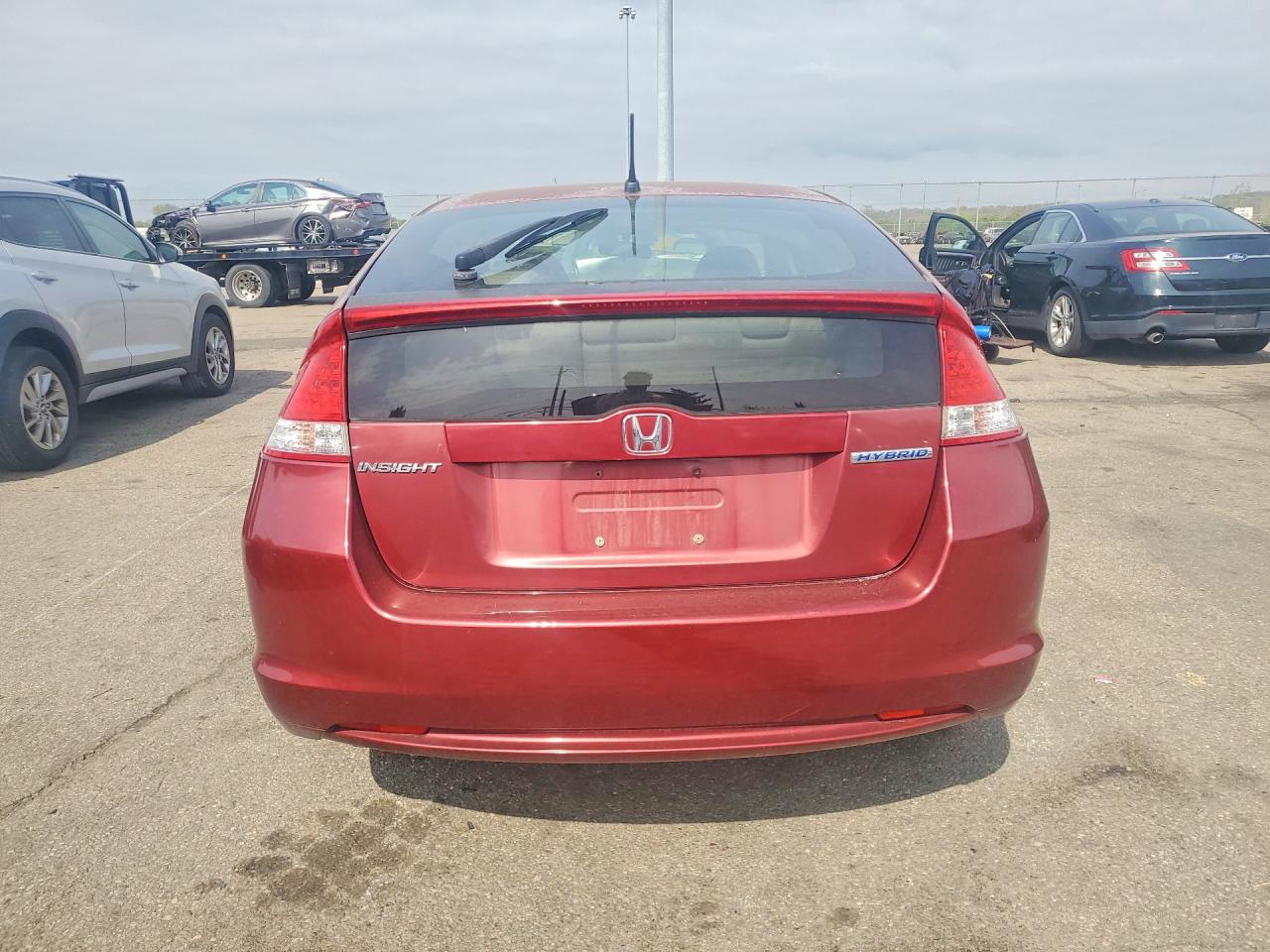 2010 Honda Insight Ex Red vin: JHMZE2H79AS013565