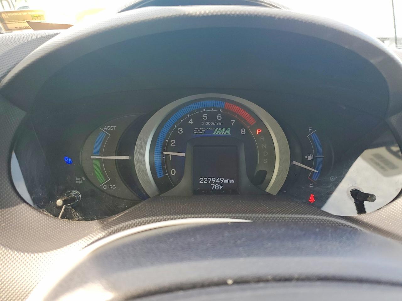 2010 Honda Insight Ex Blue vin: JHMZE2H79AS021391