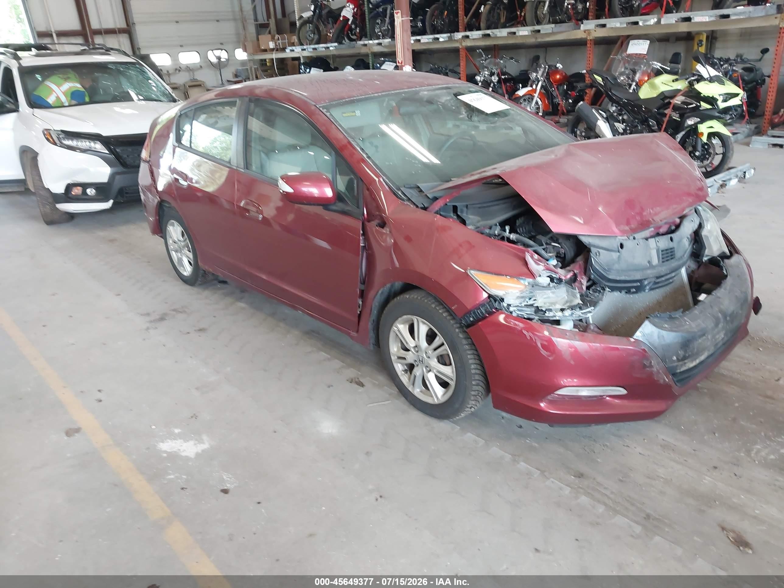2010 Honda Insight Ex Красный vin: JHMZE2H79AS026803