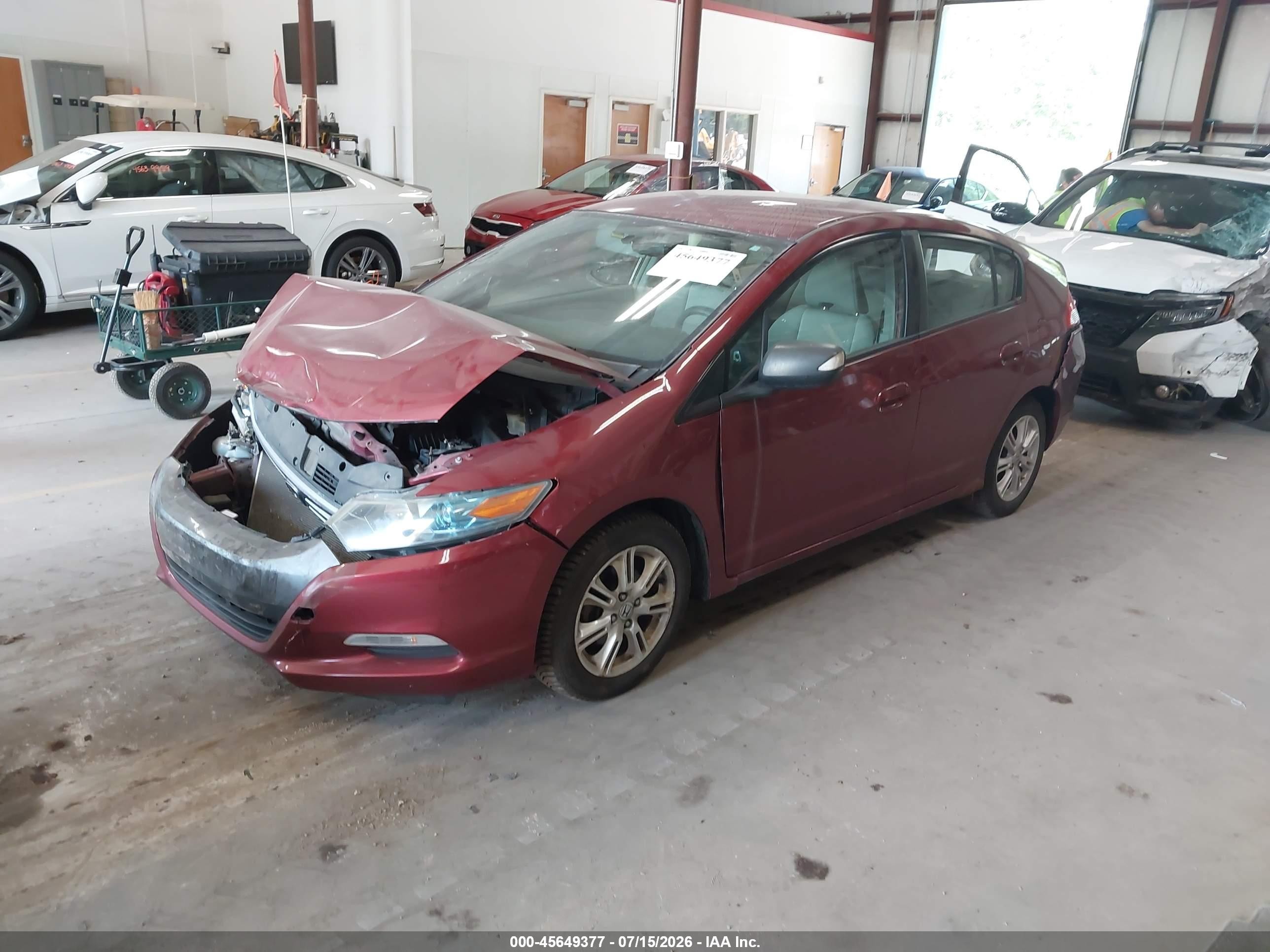 2010 Honda Insight Ex Красный vin: JHMZE2H79AS026803