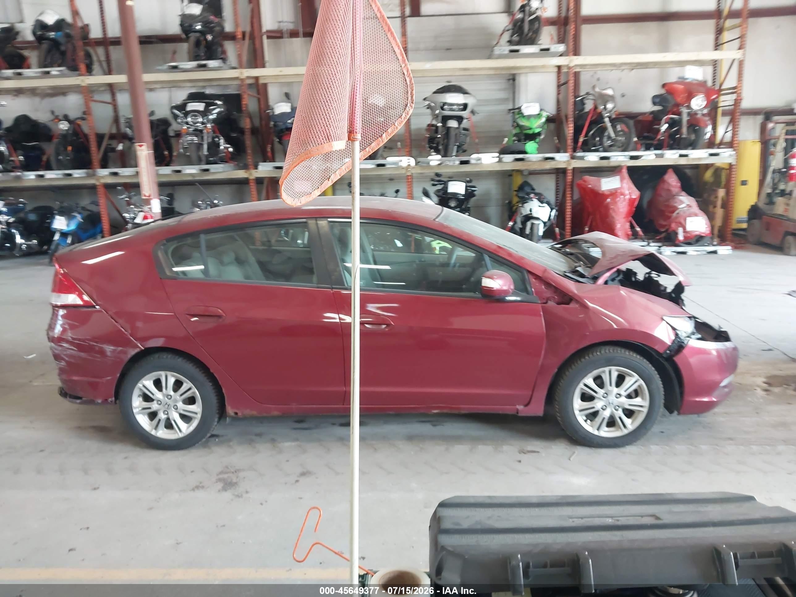 2010 Honda Insight Ex Красный vin: JHMZE2H79AS026803