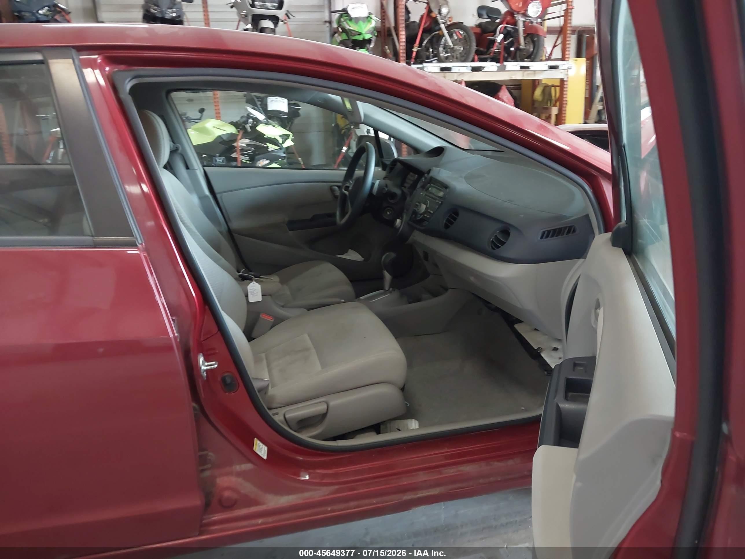 2010 Honda Insight Ex Красный vin: JHMZE2H79AS026803