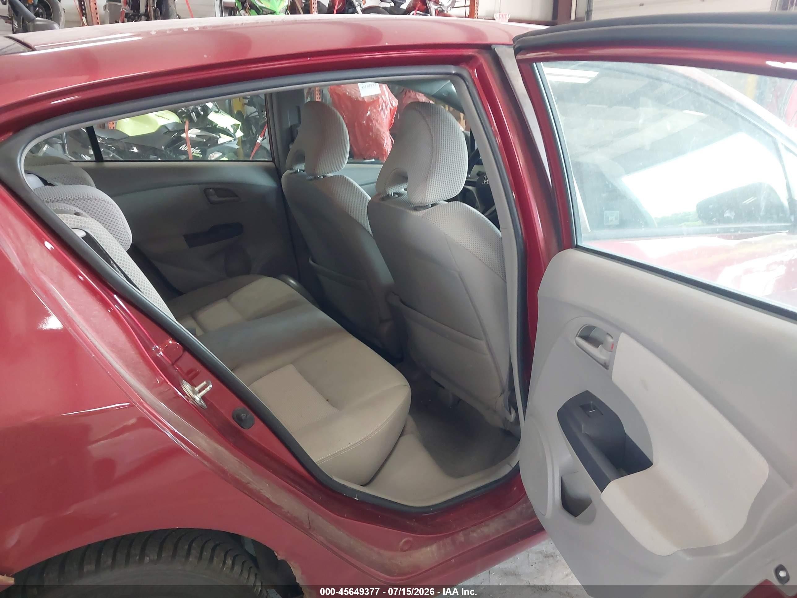 2010 Honda Insight Ex Красный vin: JHMZE2H79AS026803