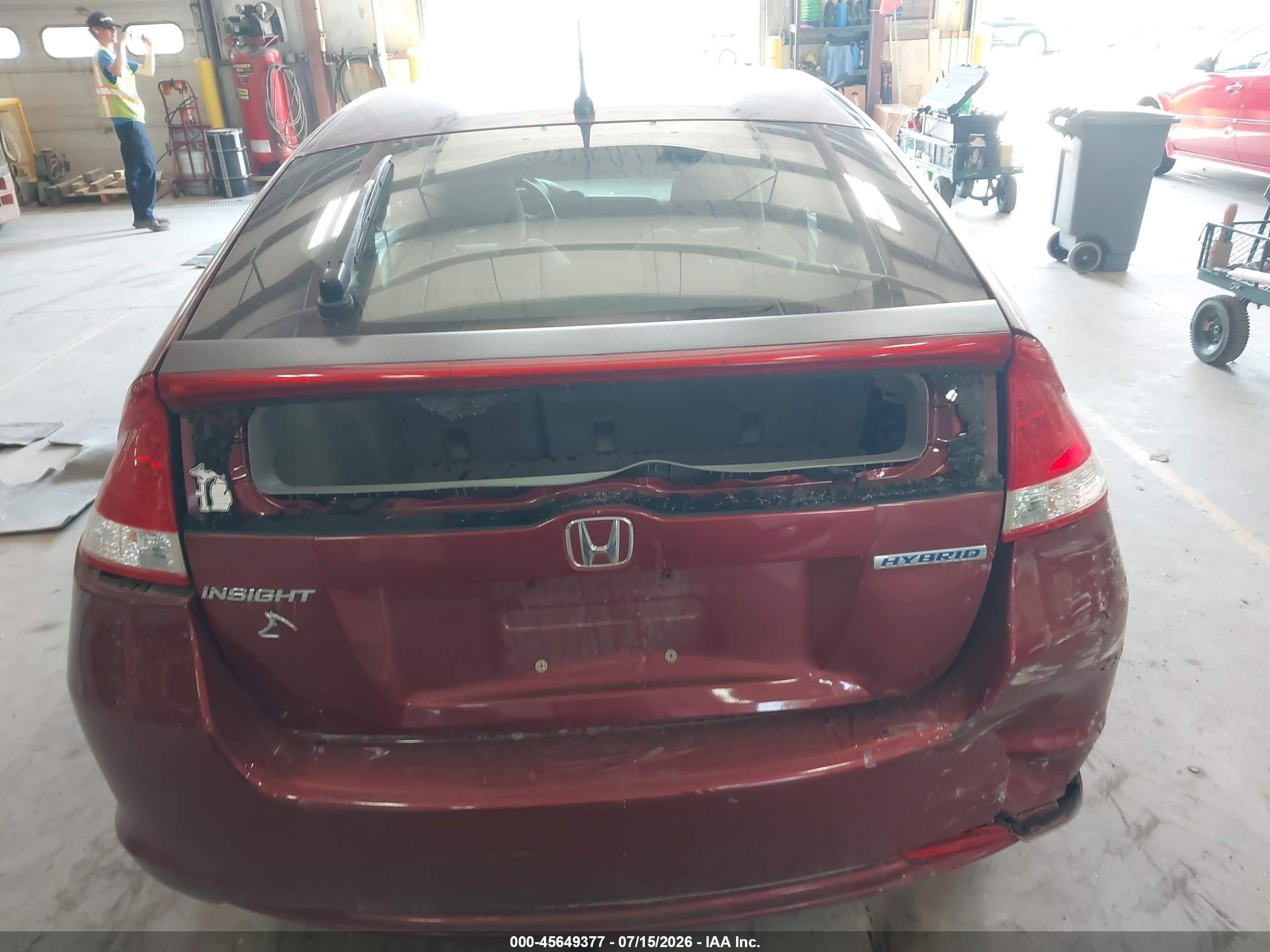 2010 Honda Insight Ex Красный vin: JHMZE2H79AS026803