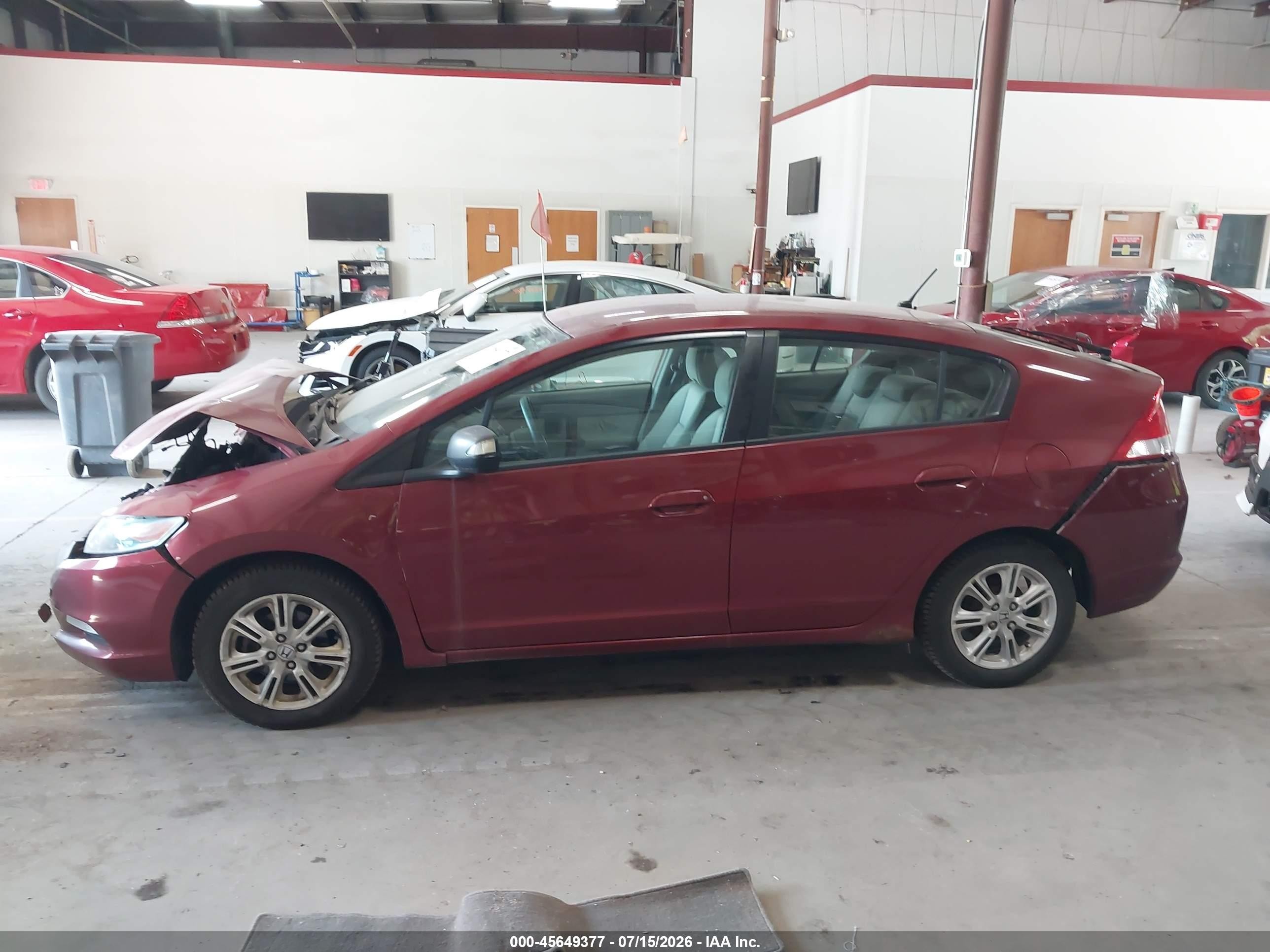 2010 Honda Insight Ex Красный vin: JHMZE2H79AS026803