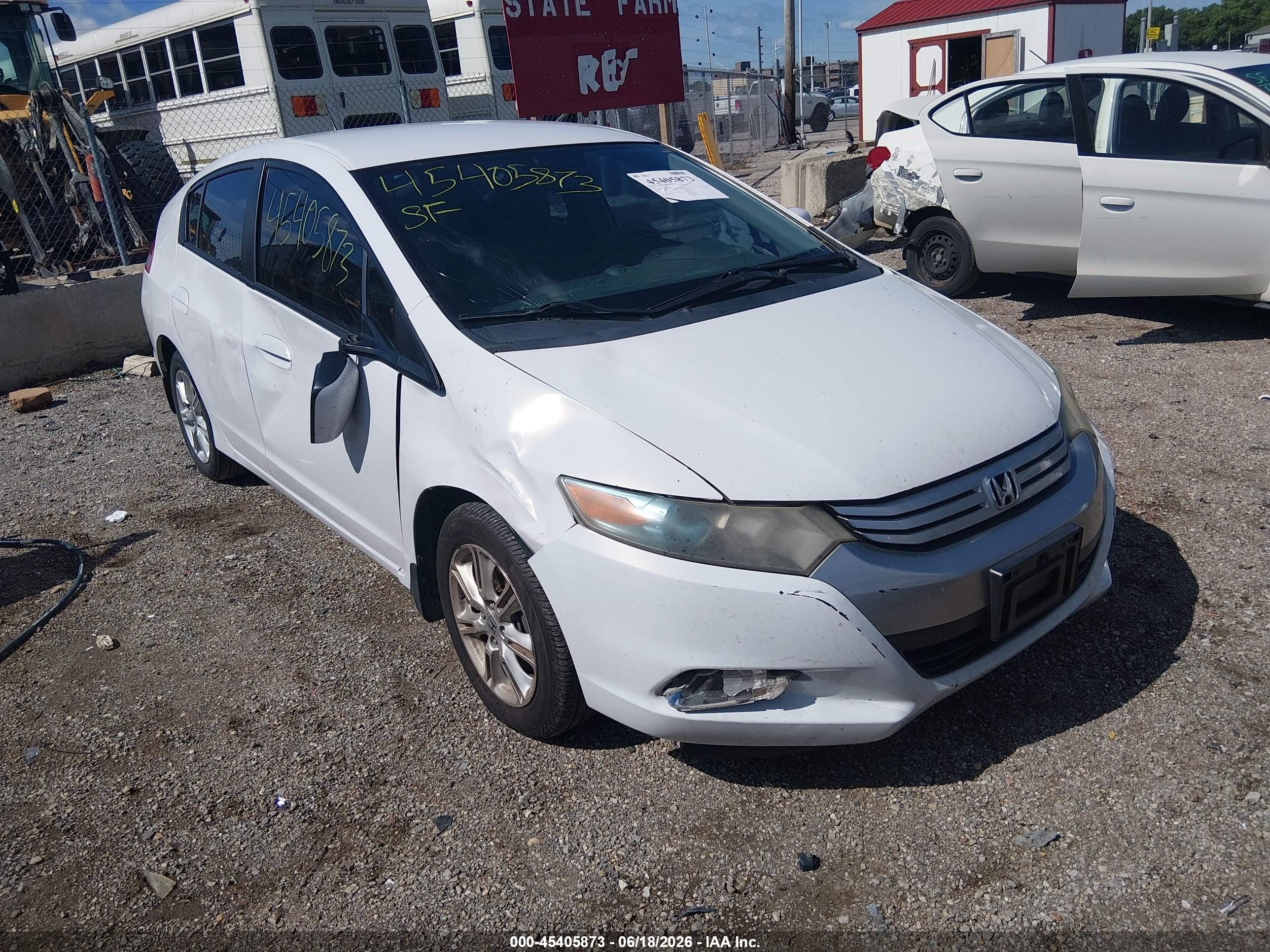 2010 Honda Insight Ex White vin: JHMZE2H79AS040734