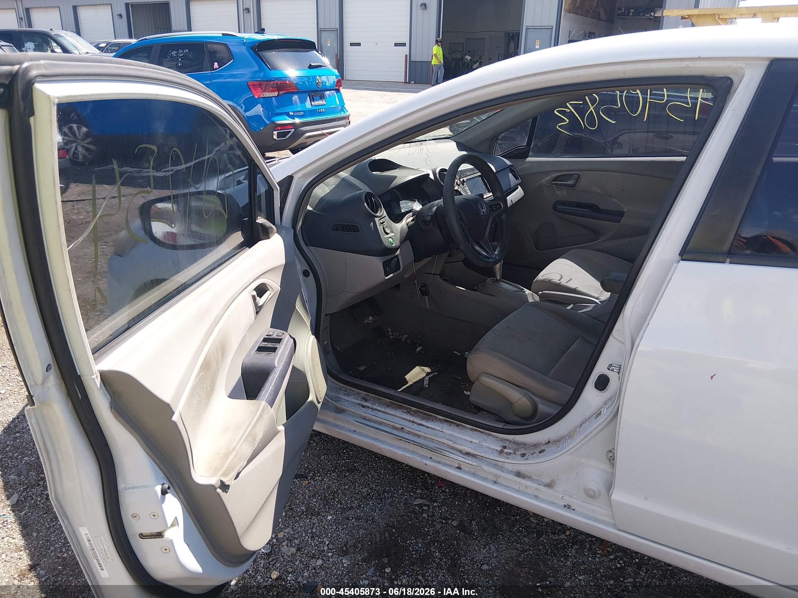2010 Honda Insight Ex White vin: JHMZE2H79AS040734