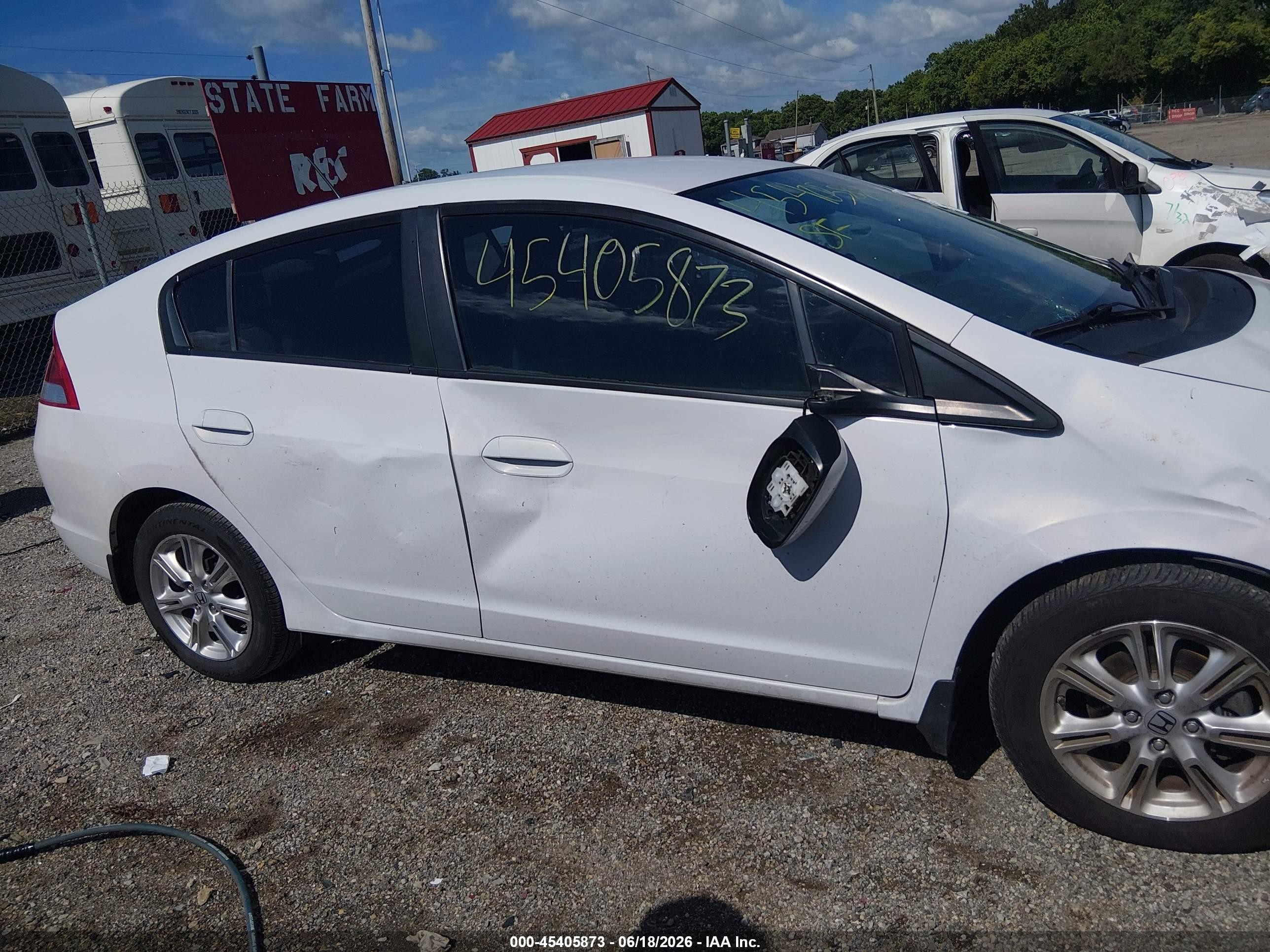 2010 Honda Insight Ex White vin: JHMZE2H79AS040734