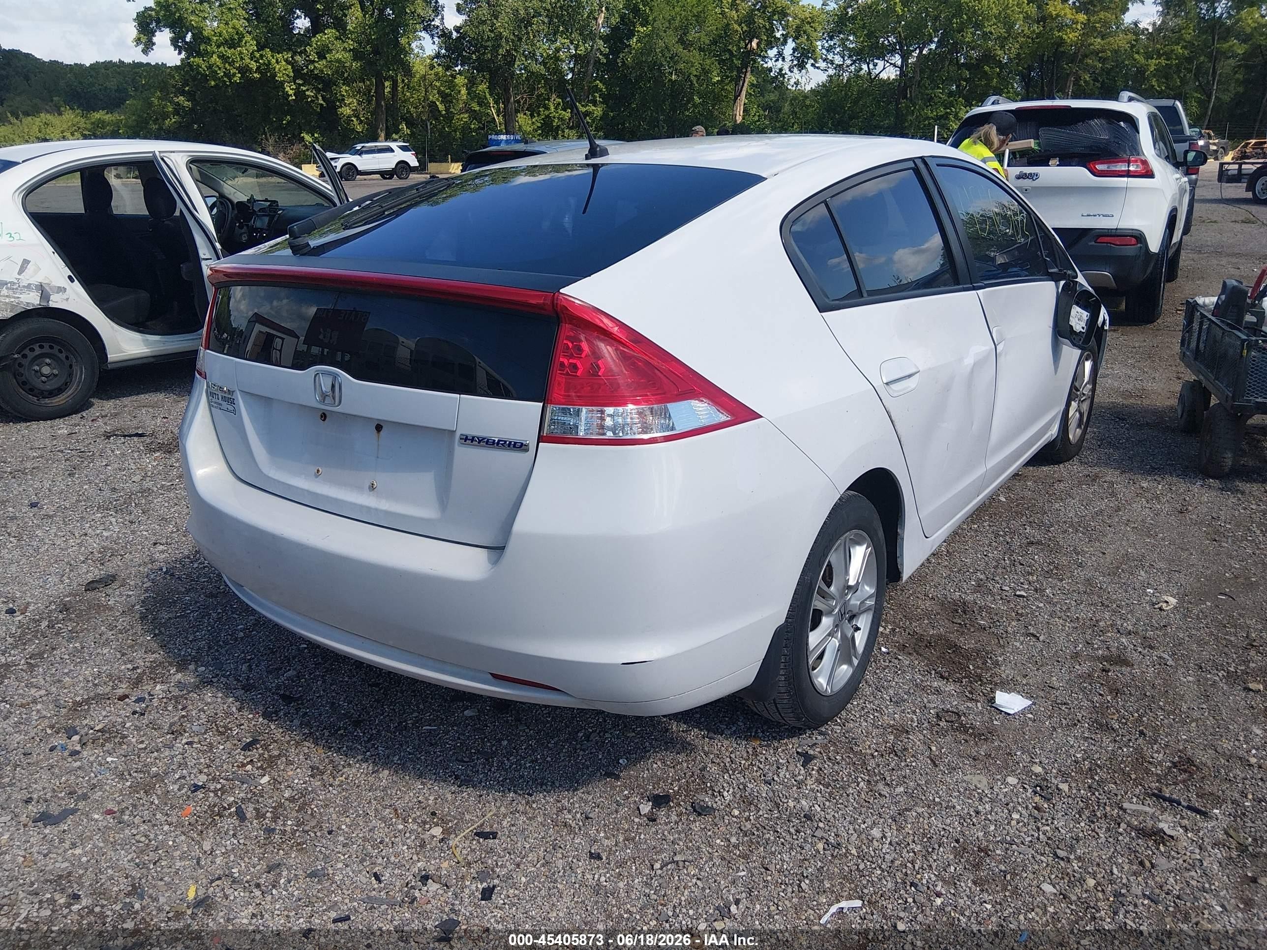 2010 Honda Insight Ex White vin: JHMZE2H79AS040734