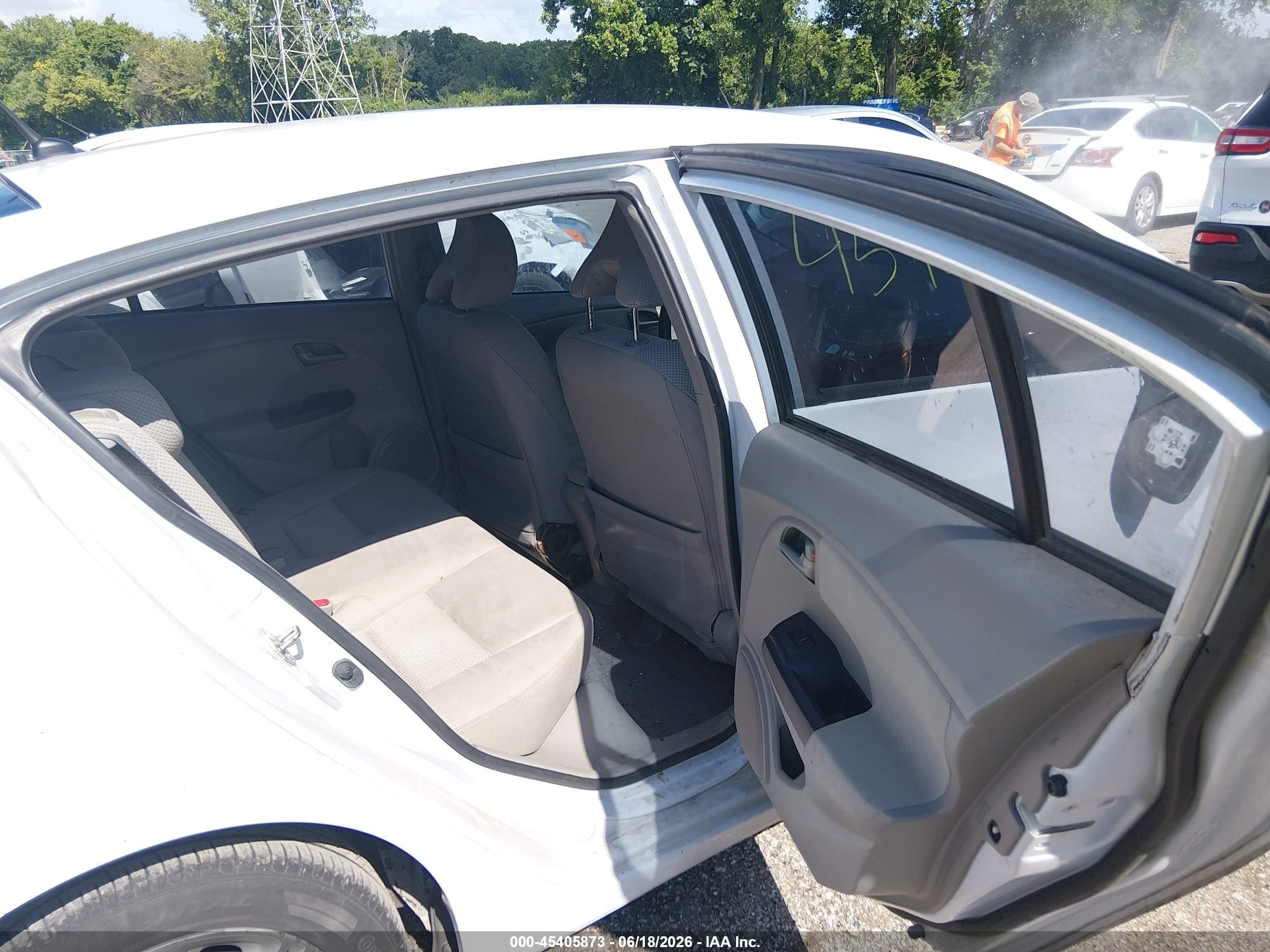 2010 Honda Insight Ex White vin: JHMZE2H79AS040734