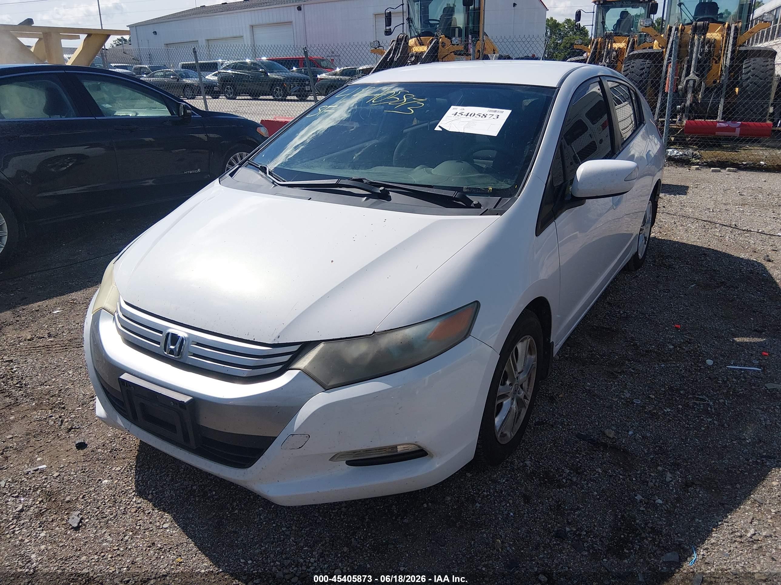 2010 Honda Insight Ex White vin: JHMZE2H79AS040734