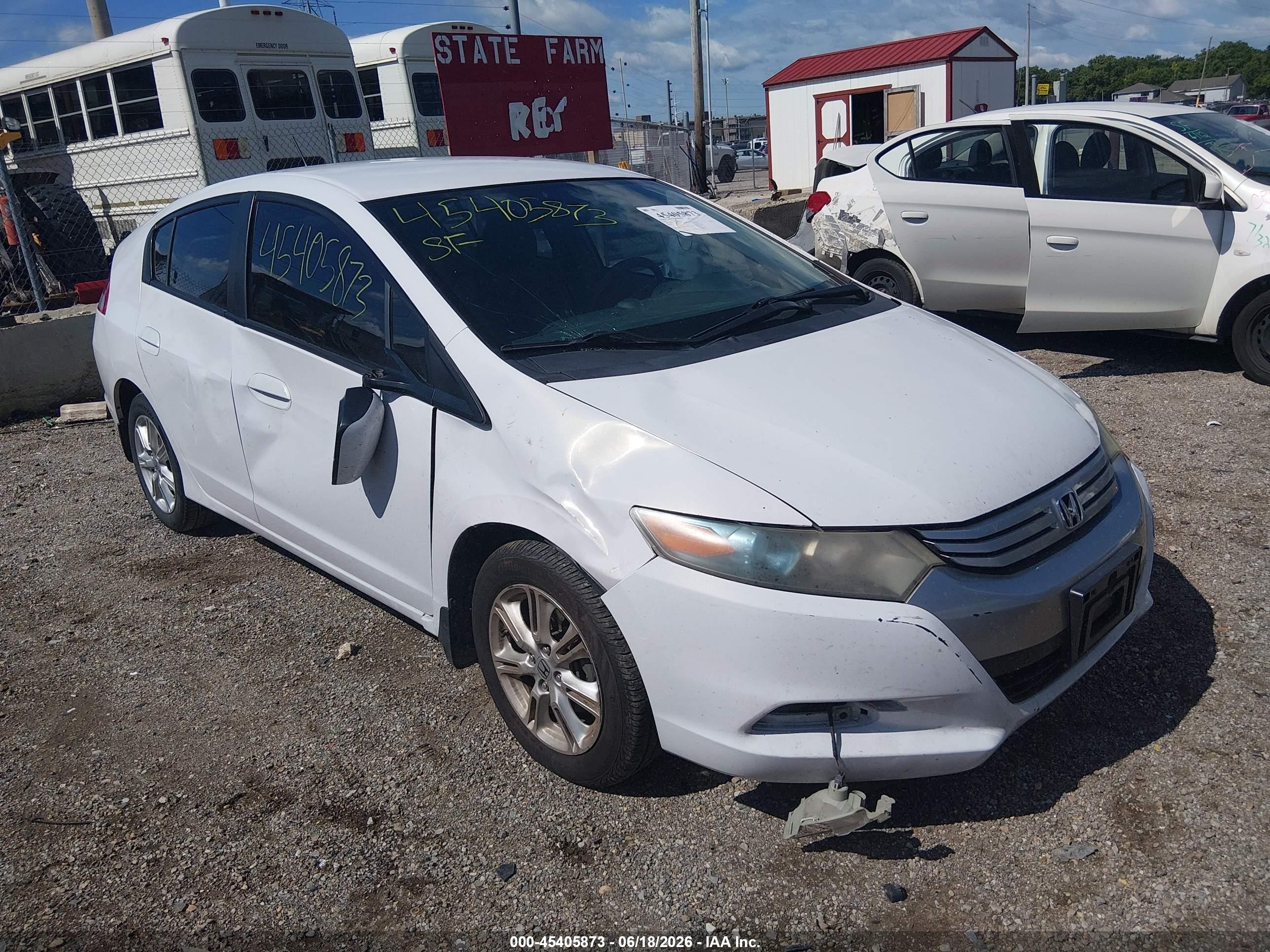 2010 Honda Insight Ex White vin: JHMZE2H79AS040734