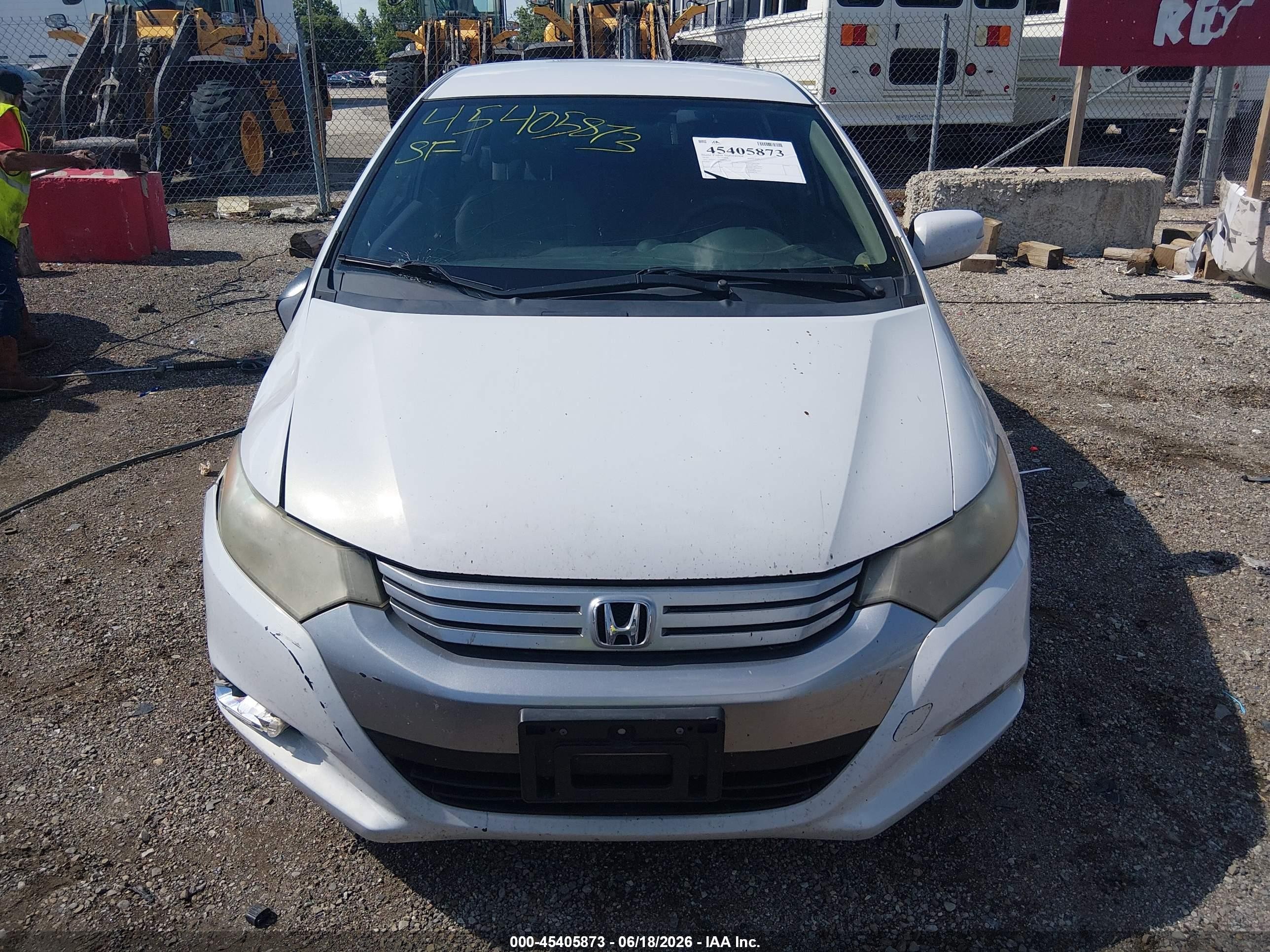 2010 Honda Insight Ex White vin: JHMZE2H79AS040734