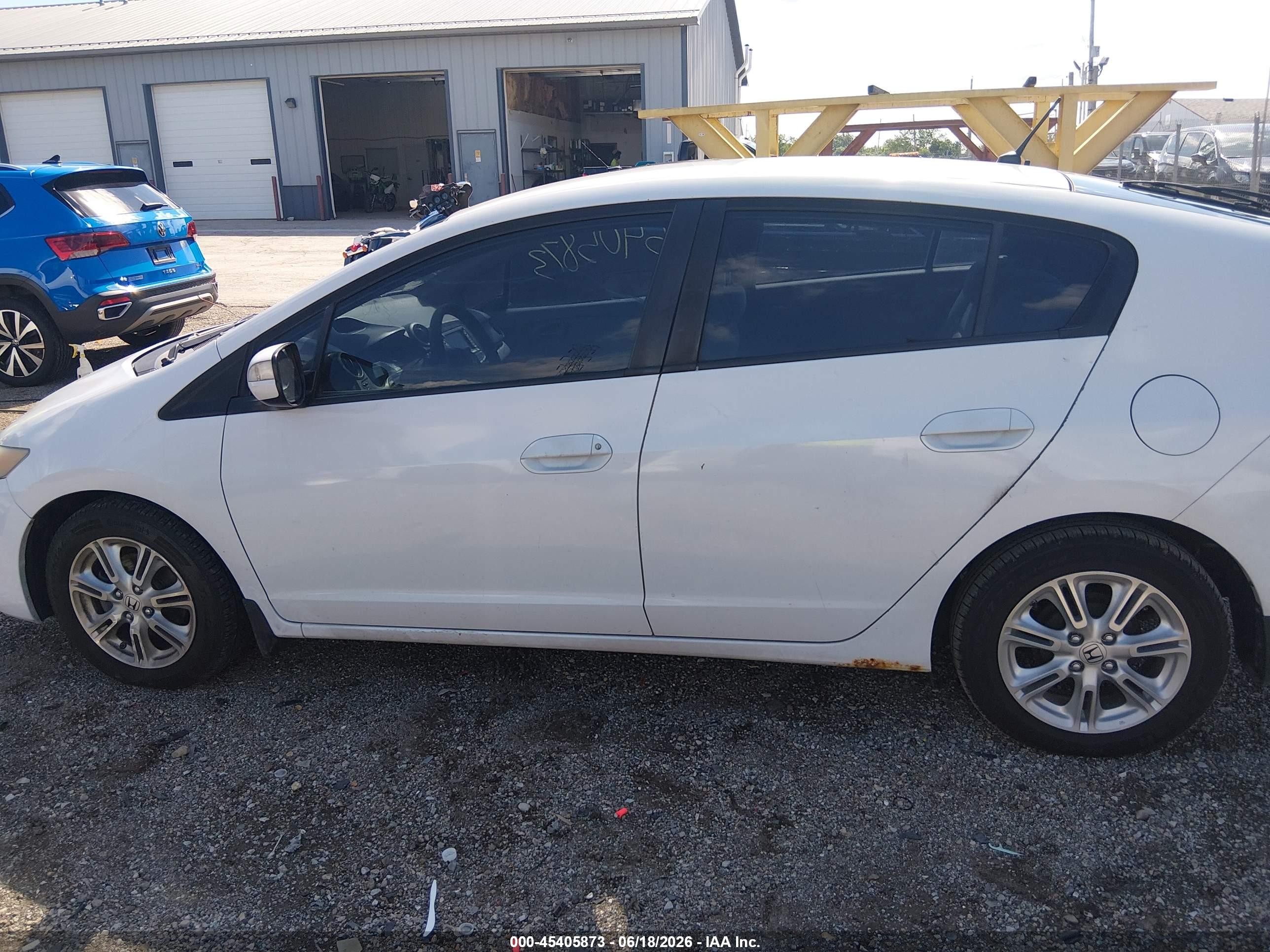 2010 Honda Insight Ex White vin: JHMZE2H79AS040734
