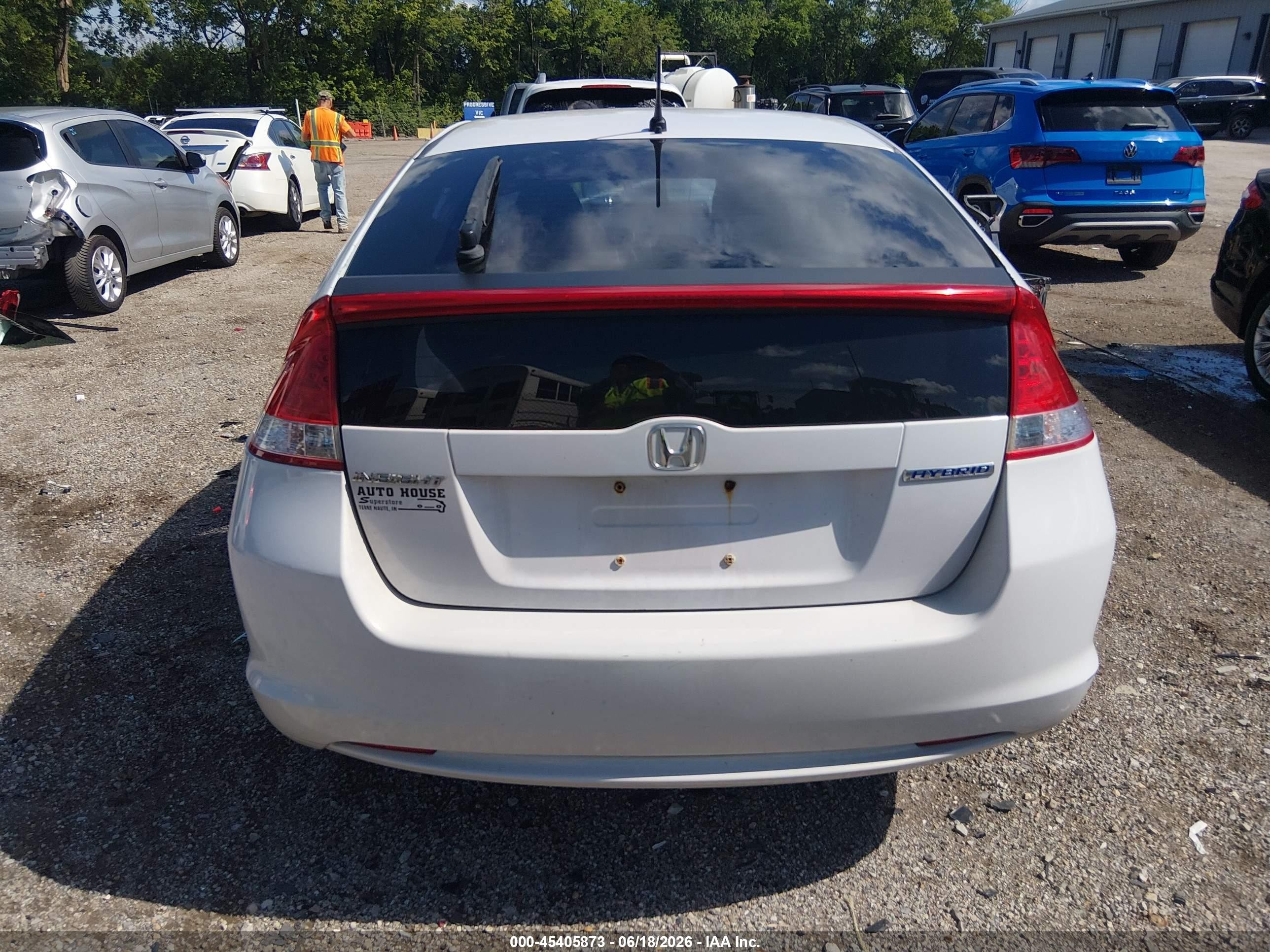 2010 Honda Insight Ex White vin: JHMZE2H79AS040734