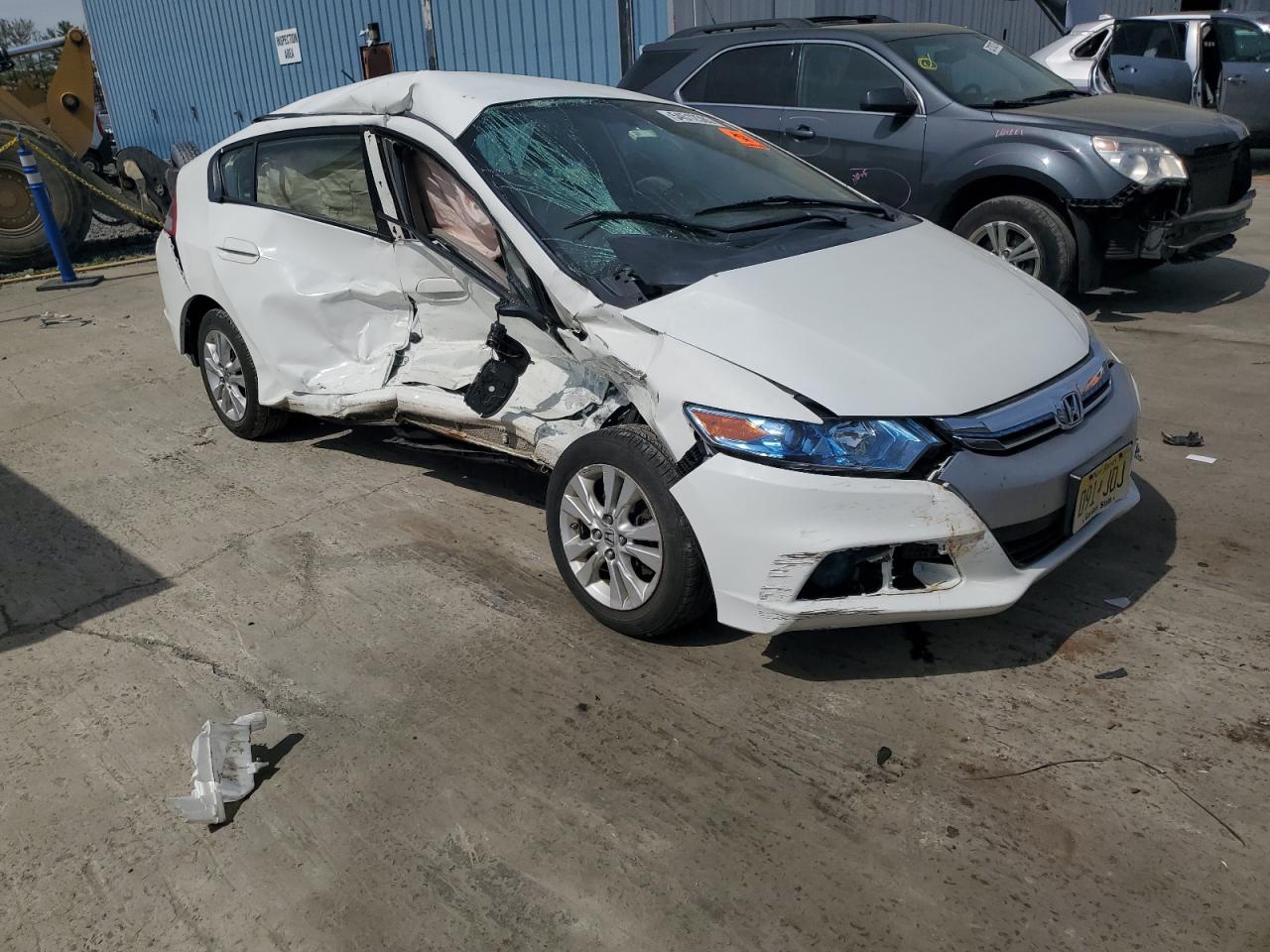 2012 Honda Insight Ex White vin: JHMZE2H79CS005016