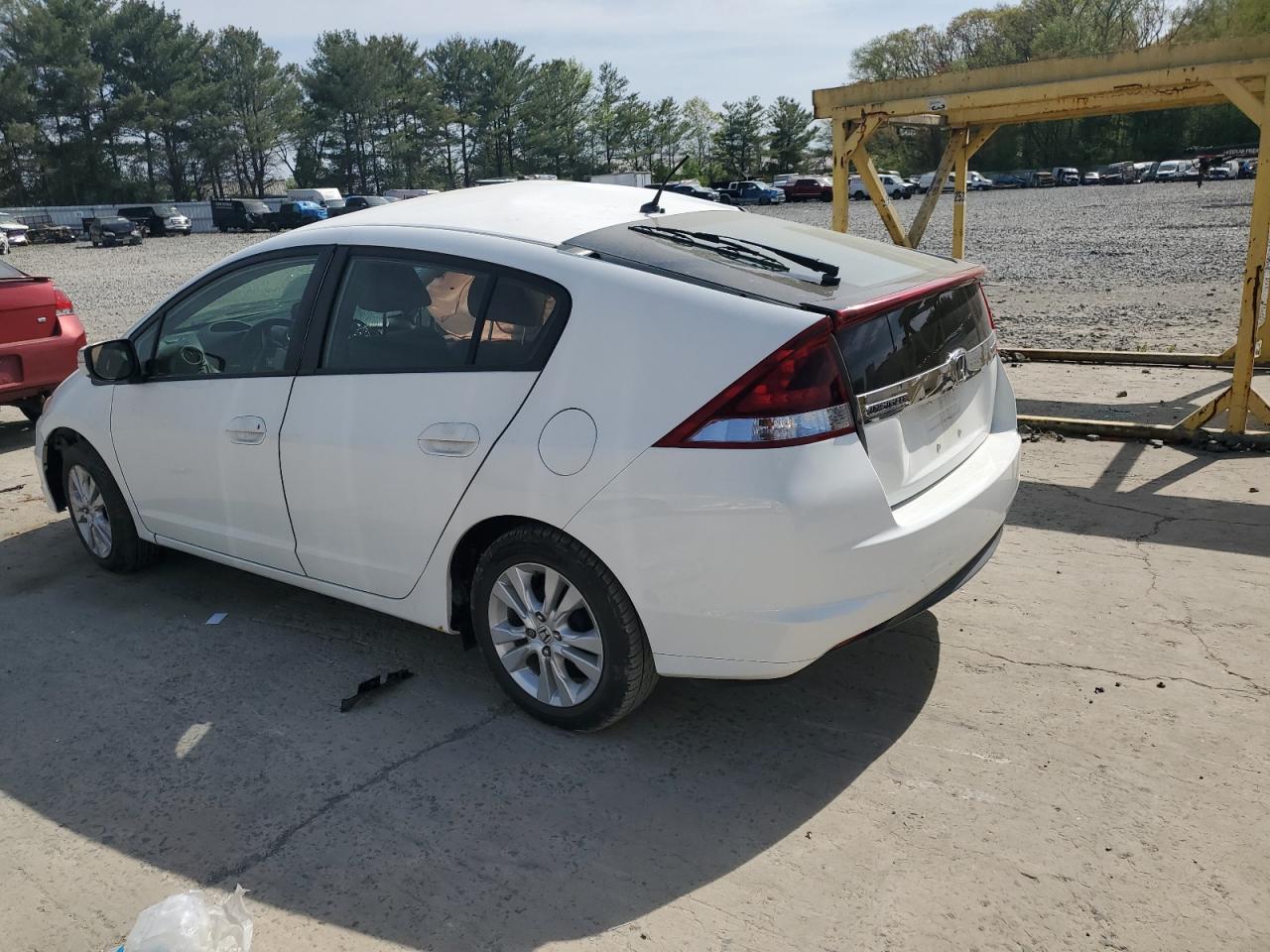 2012 Honda Insight Ex White vin: JHMZE2H79CS005016