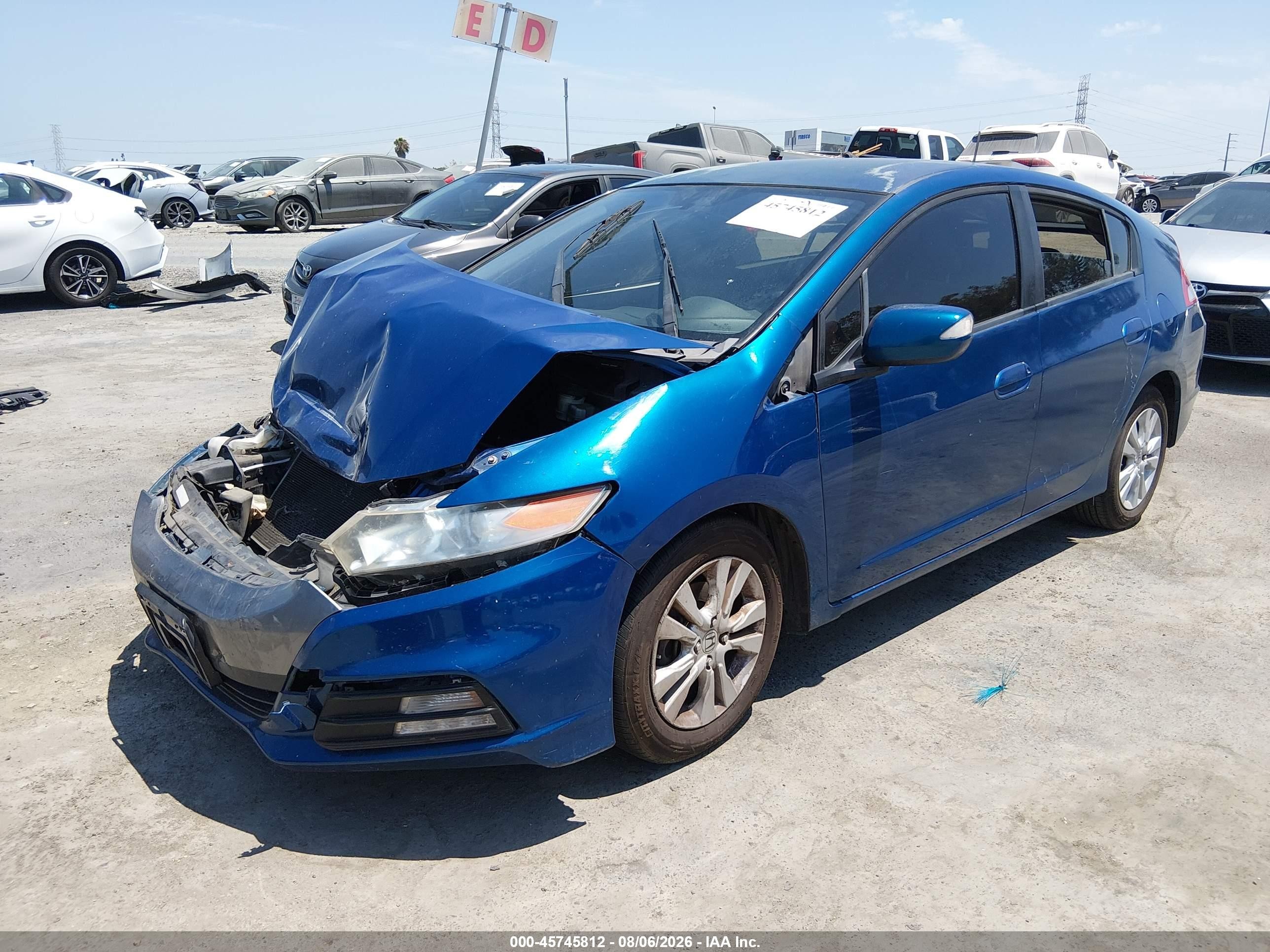 2012 Honda Insight Ex Blue vin: JHMZE2H7XCS000553