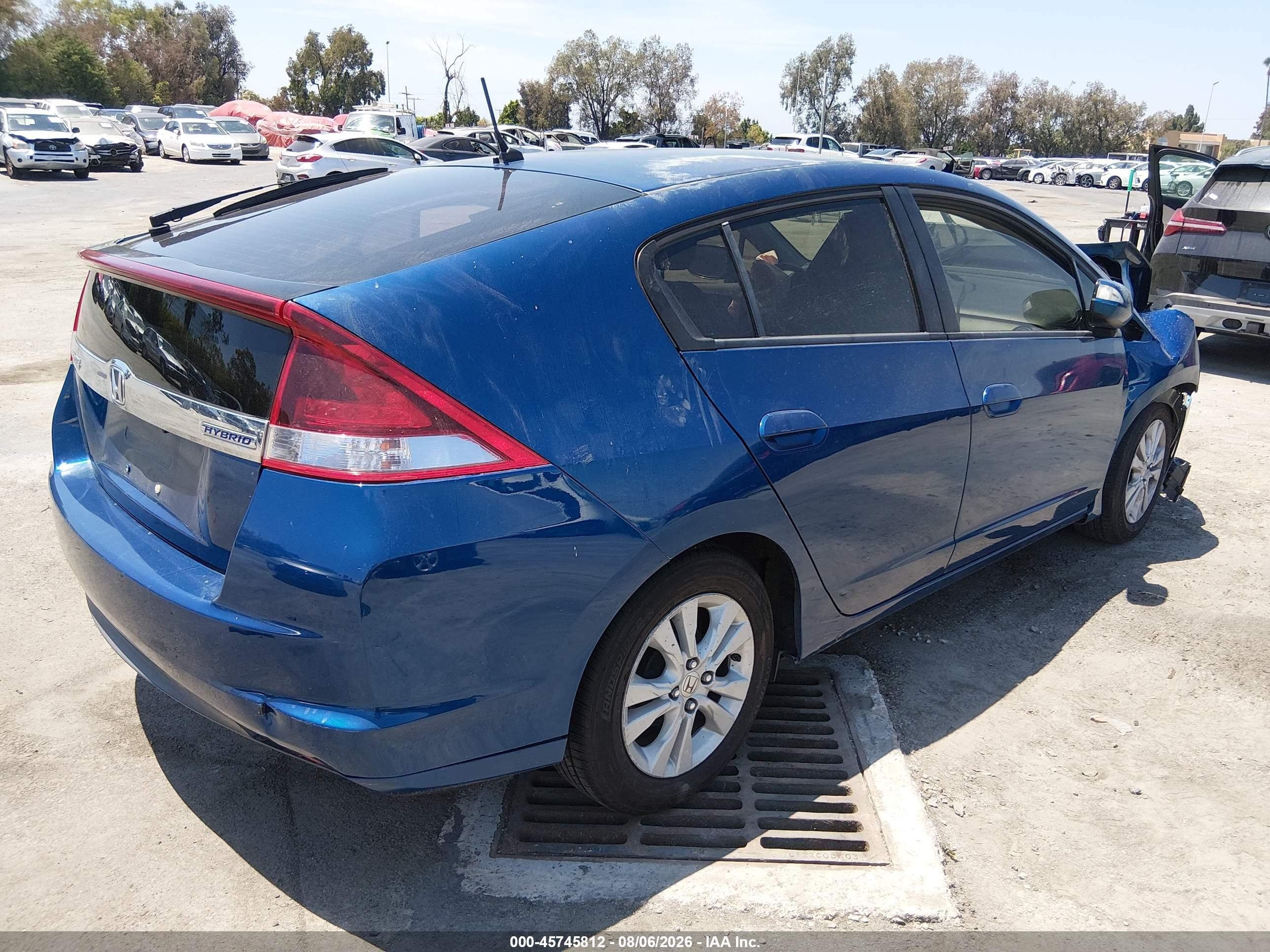 2012 Honda Insight Ex Blue vin: JHMZE2H7XCS000553