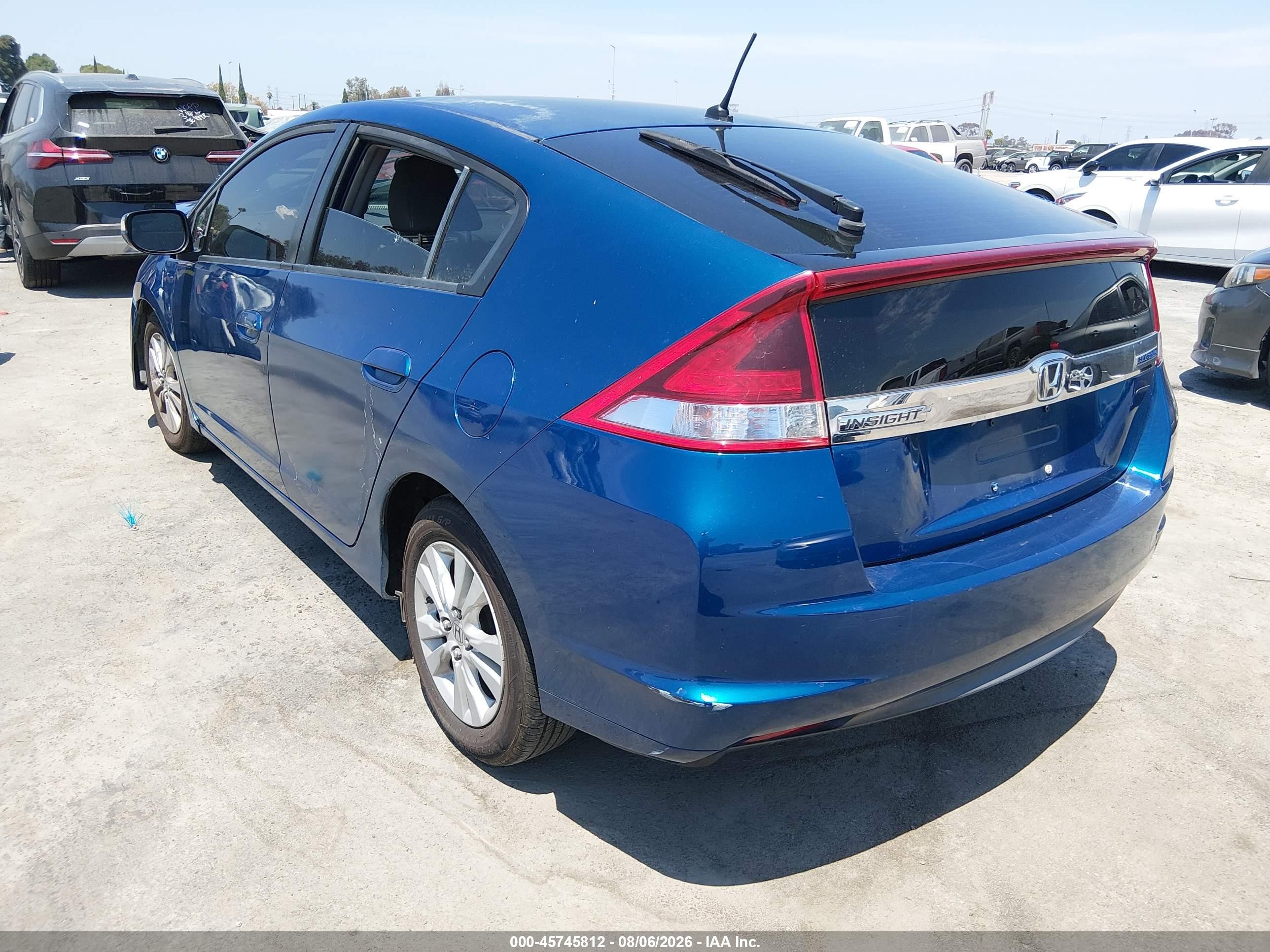 2012 Honda Insight Ex Blue vin: JHMZE2H7XCS000553