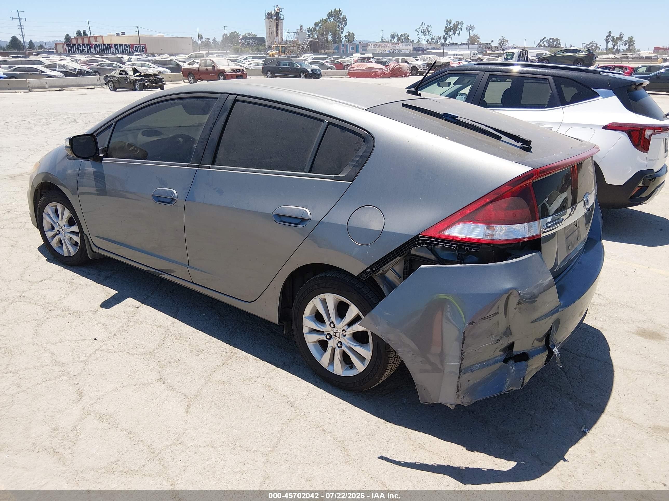 2014 Honda Insight Ex Gray vin: JHMZE2H7XES000703