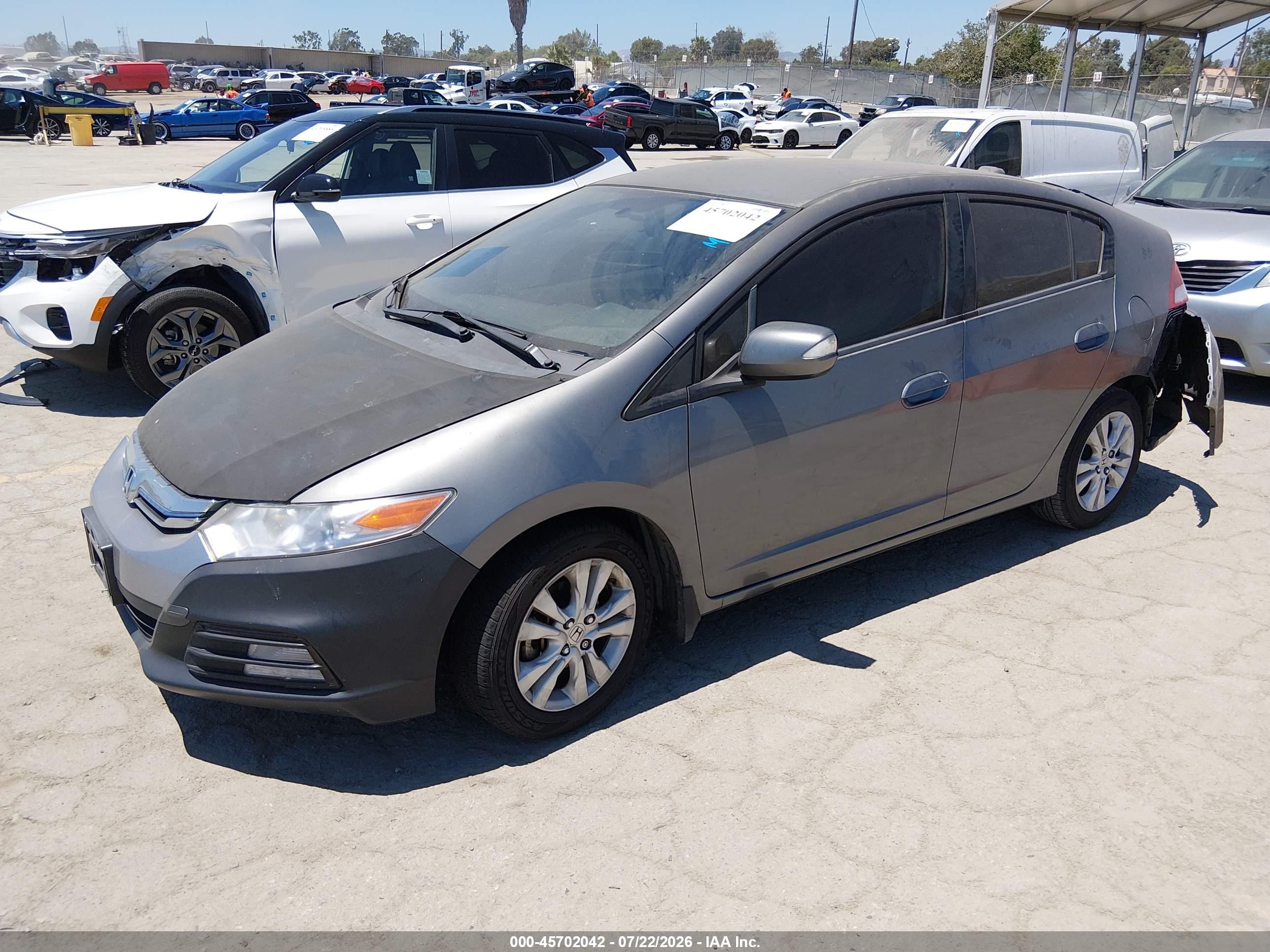 2014 Honda Insight Ex Gray vin: JHMZE2H7XES000703