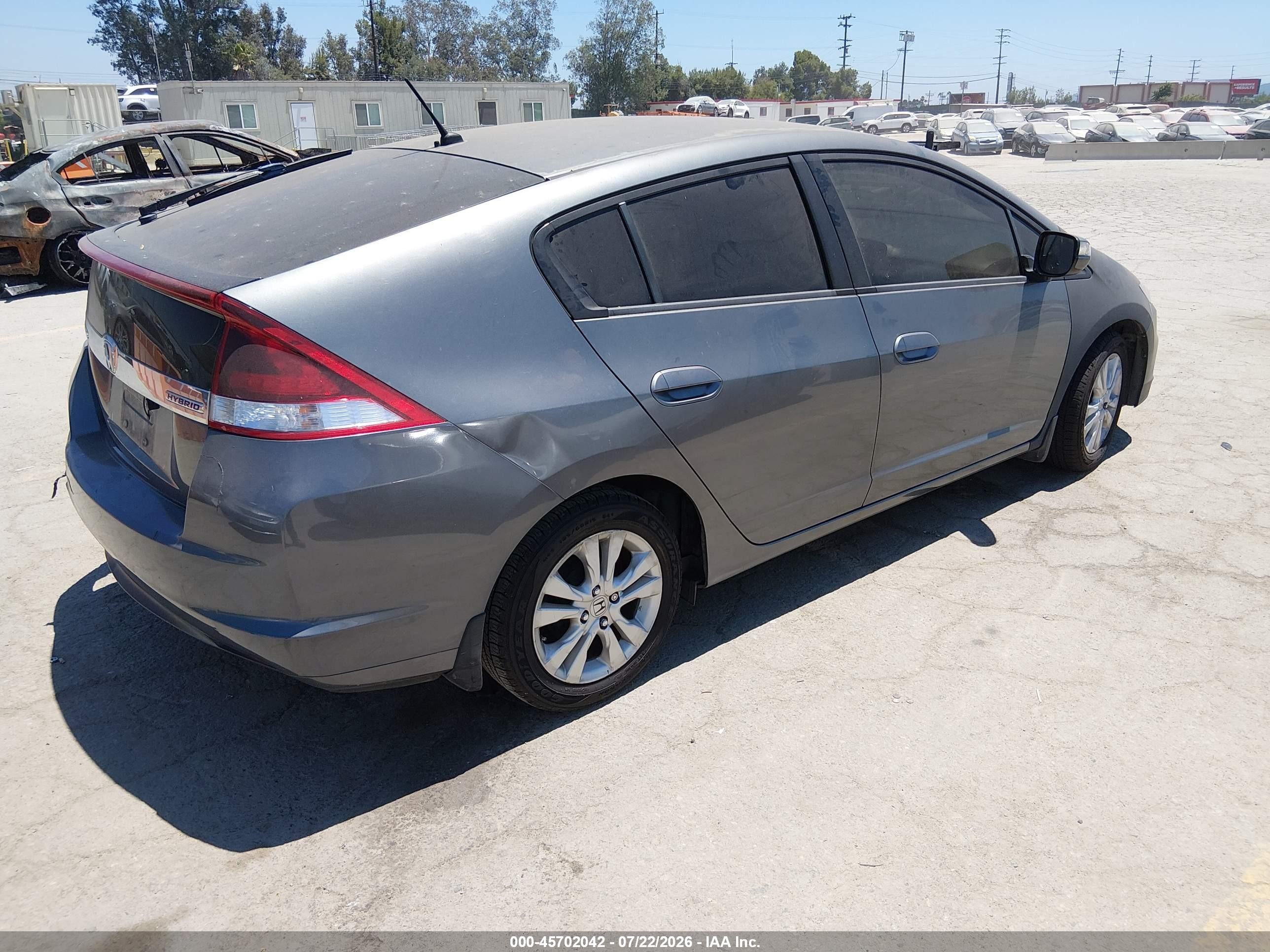 2014 Honda Insight Ex Gray vin: JHMZE2H7XES000703