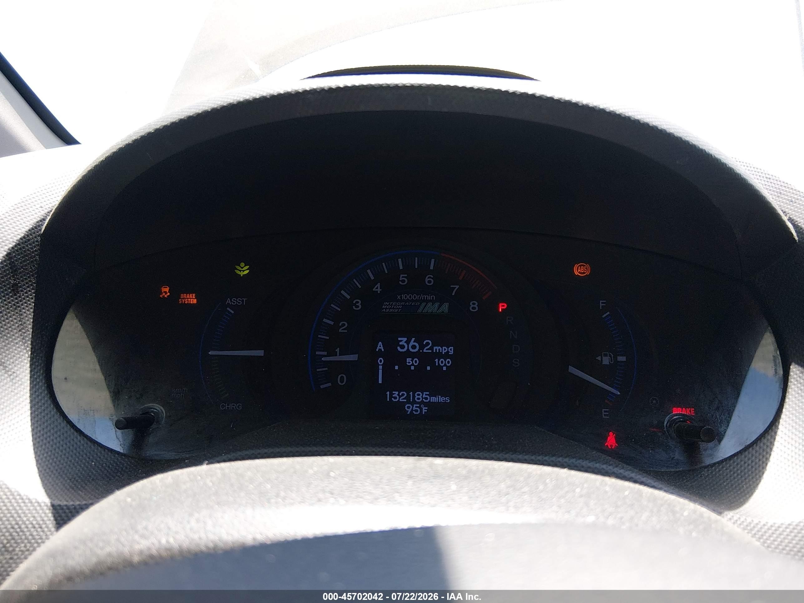 2014 Honda Insight Ex Gray vin: JHMZE2H7XES000703