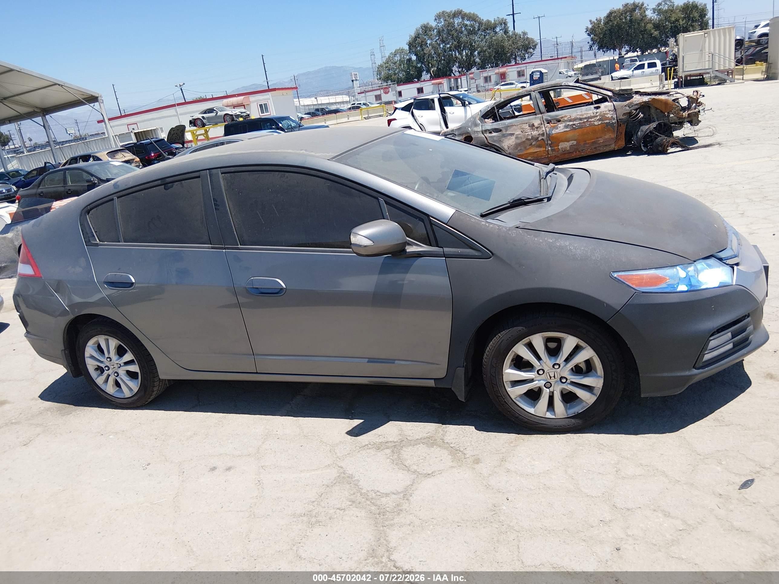 2014 Honda Insight Ex Gray vin: JHMZE2H7XES000703