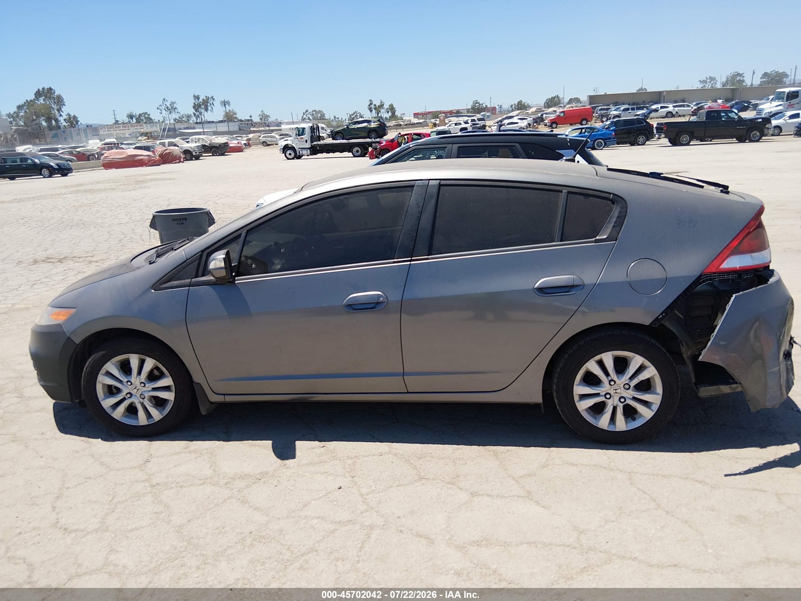 2014 Honda Insight Ex Gray vin: JHMZE2H7XES000703