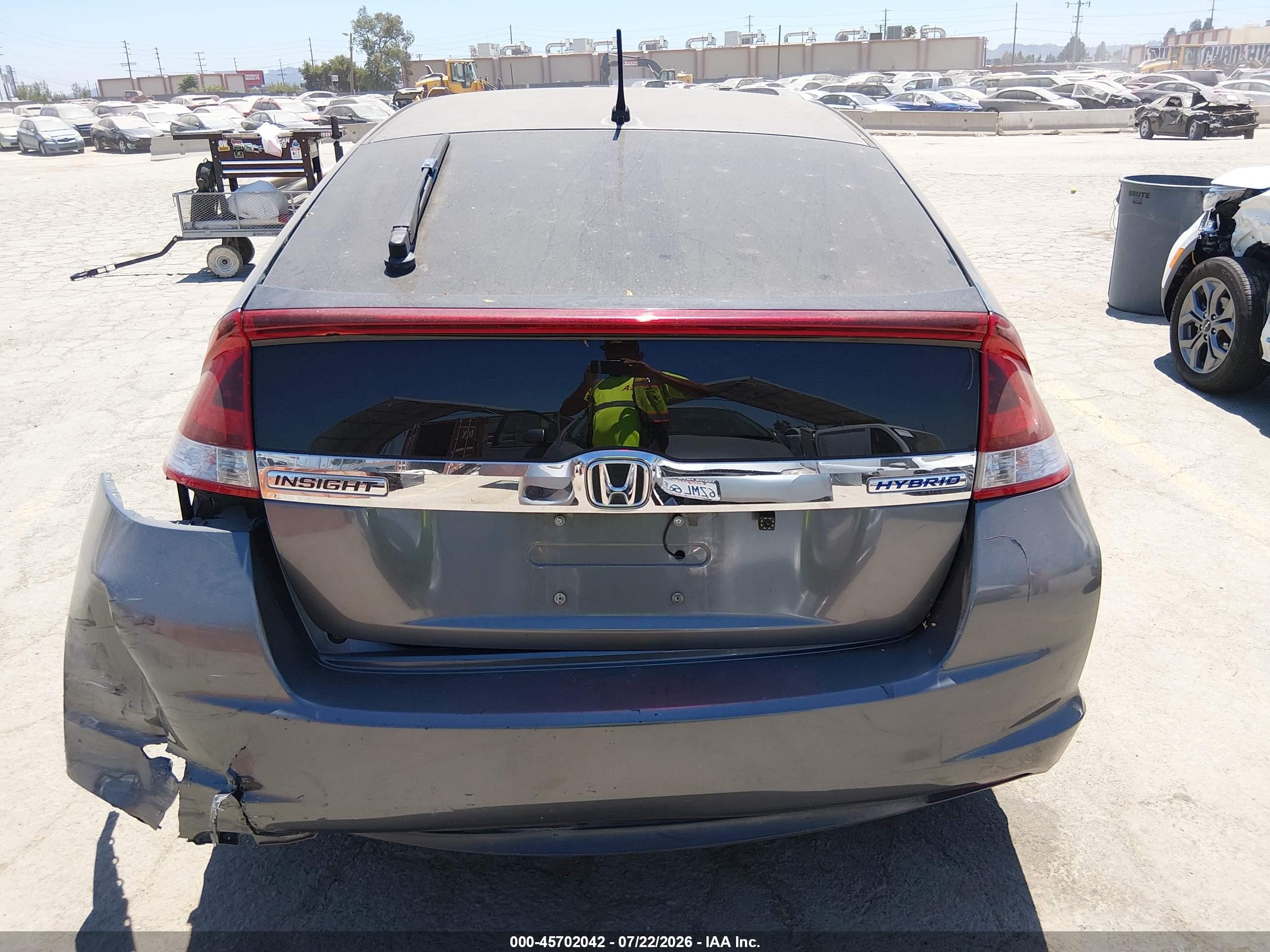 2014 Honda Insight Ex Gray vin: JHMZE2H7XES000703