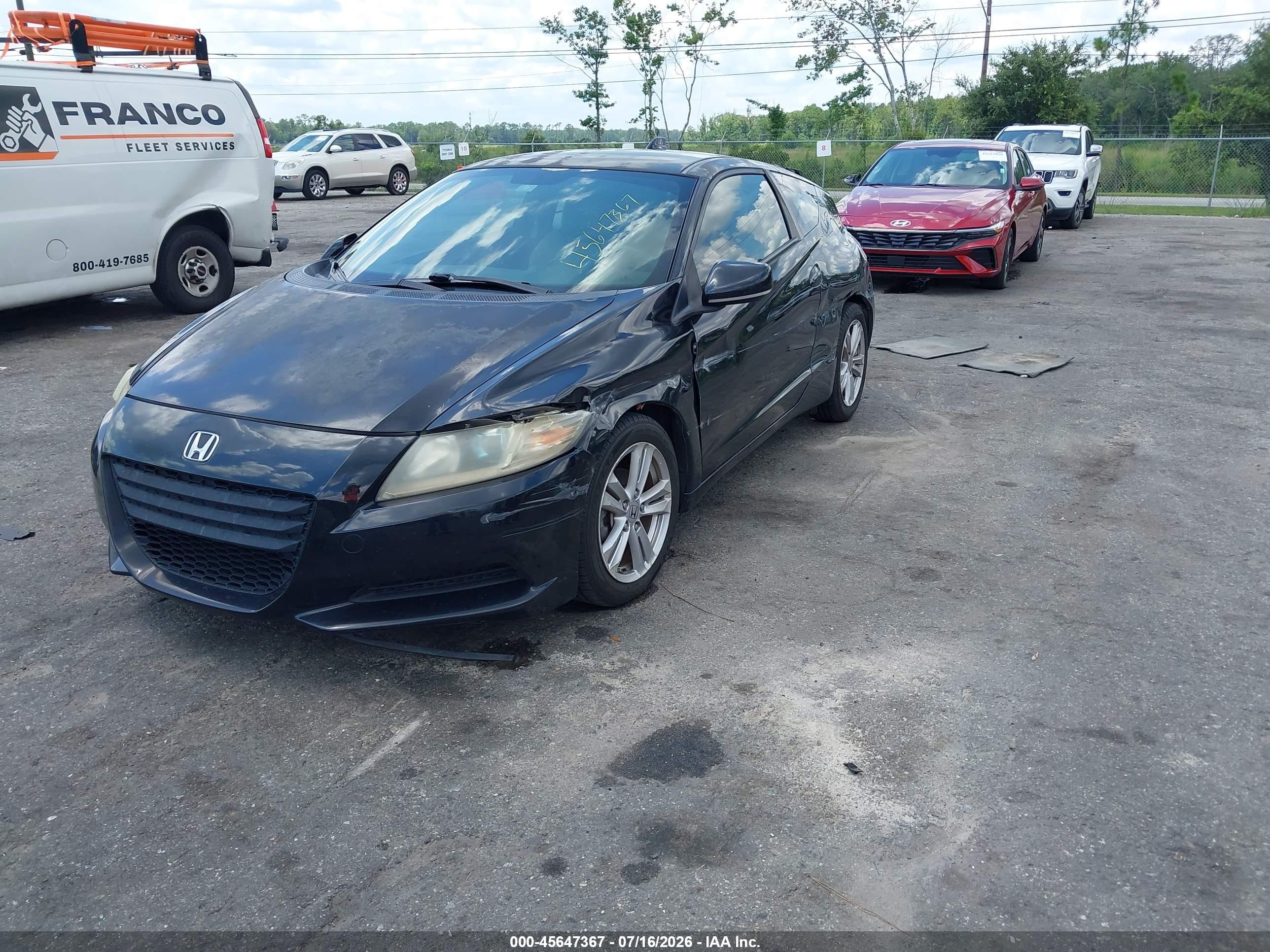 2011 Honda Cr-z   Black vin: JHMZF1C40BS014741