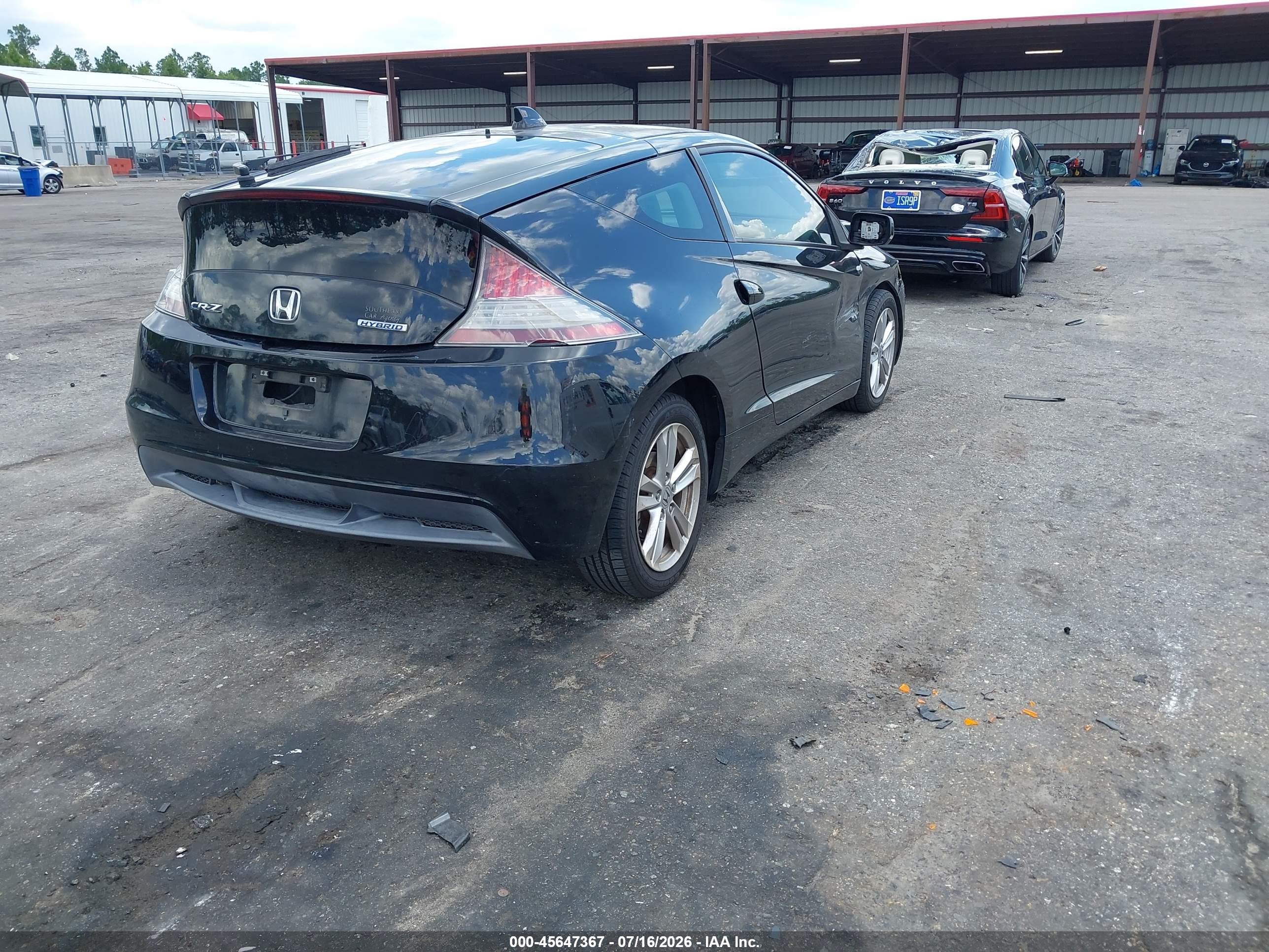 2011 Honda Cr-z   Black vin: JHMZF1C40BS014741