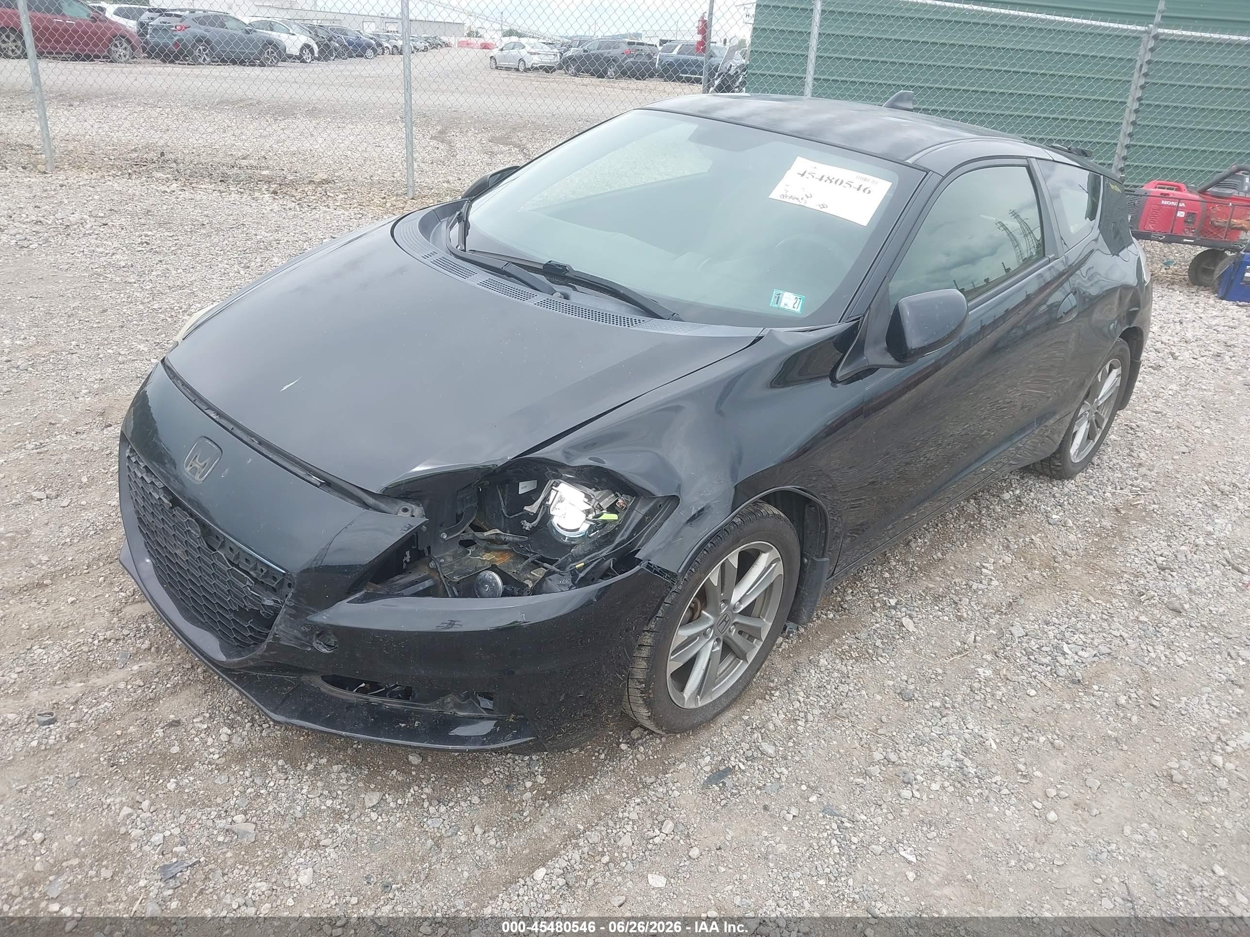 2013 Honda Cr-z   Black vin: JHMZF1C41DS000026