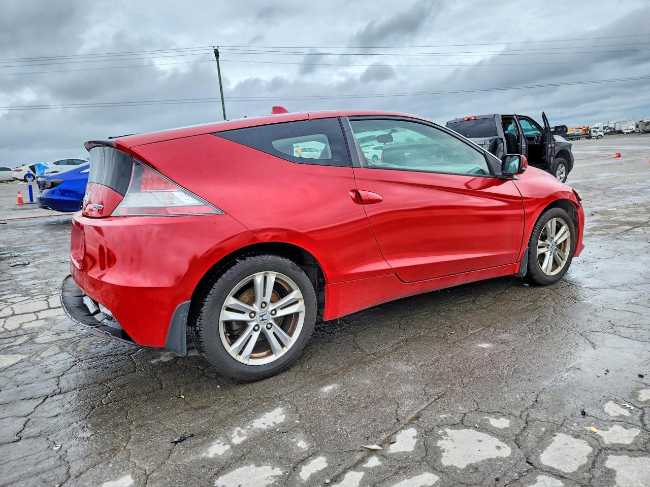 2011 Honda Cr-z Red vin: JHMZF1C42BS014563