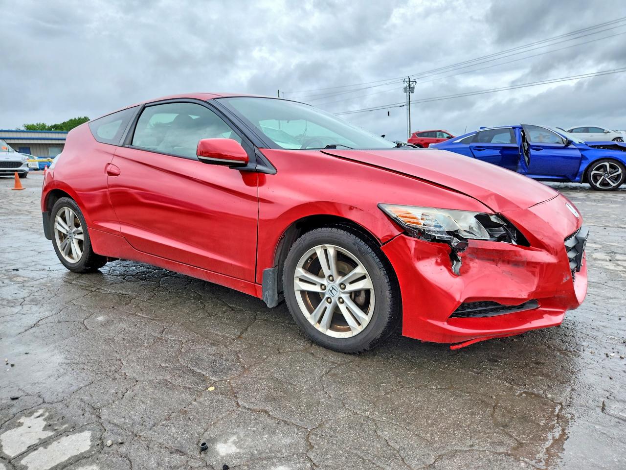 2011 Honda Cr-z Red vin: JHMZF1C42BS014563
