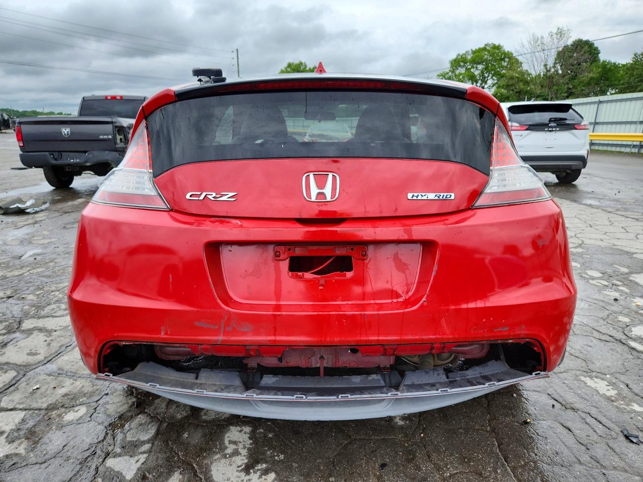 2011 Honda Cr-z Red vin: JHMZF1C42BS014563