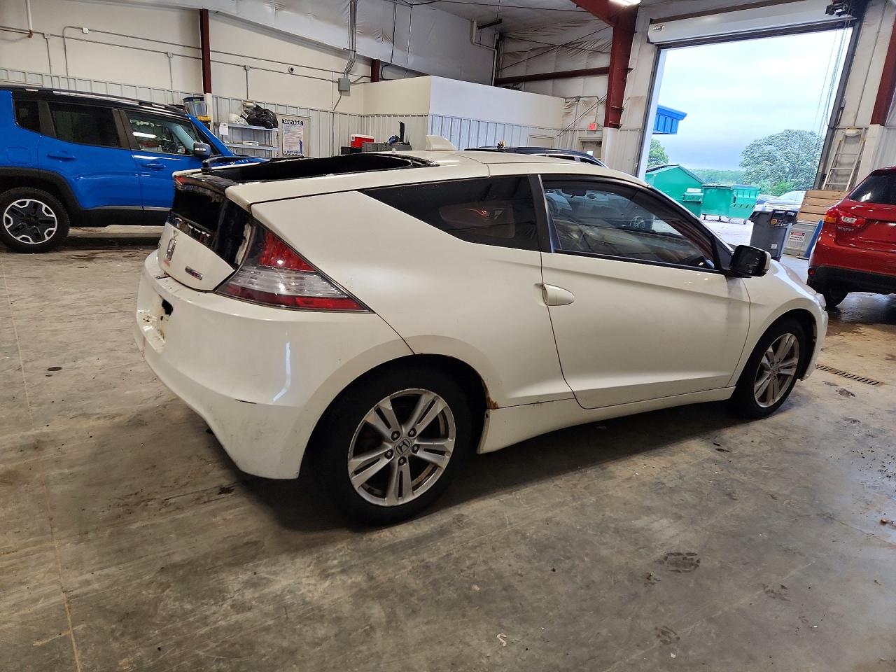 2011 Honda Cr-z White vin: JHMZF1C46BS000438