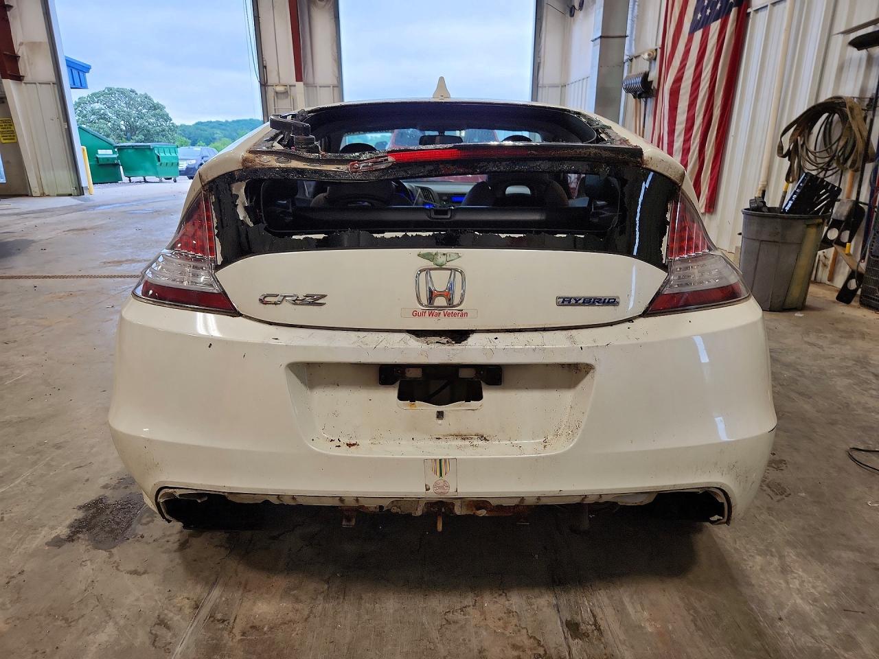 2011 Honda Cr-z White vin: JHMZF1C46BS000438