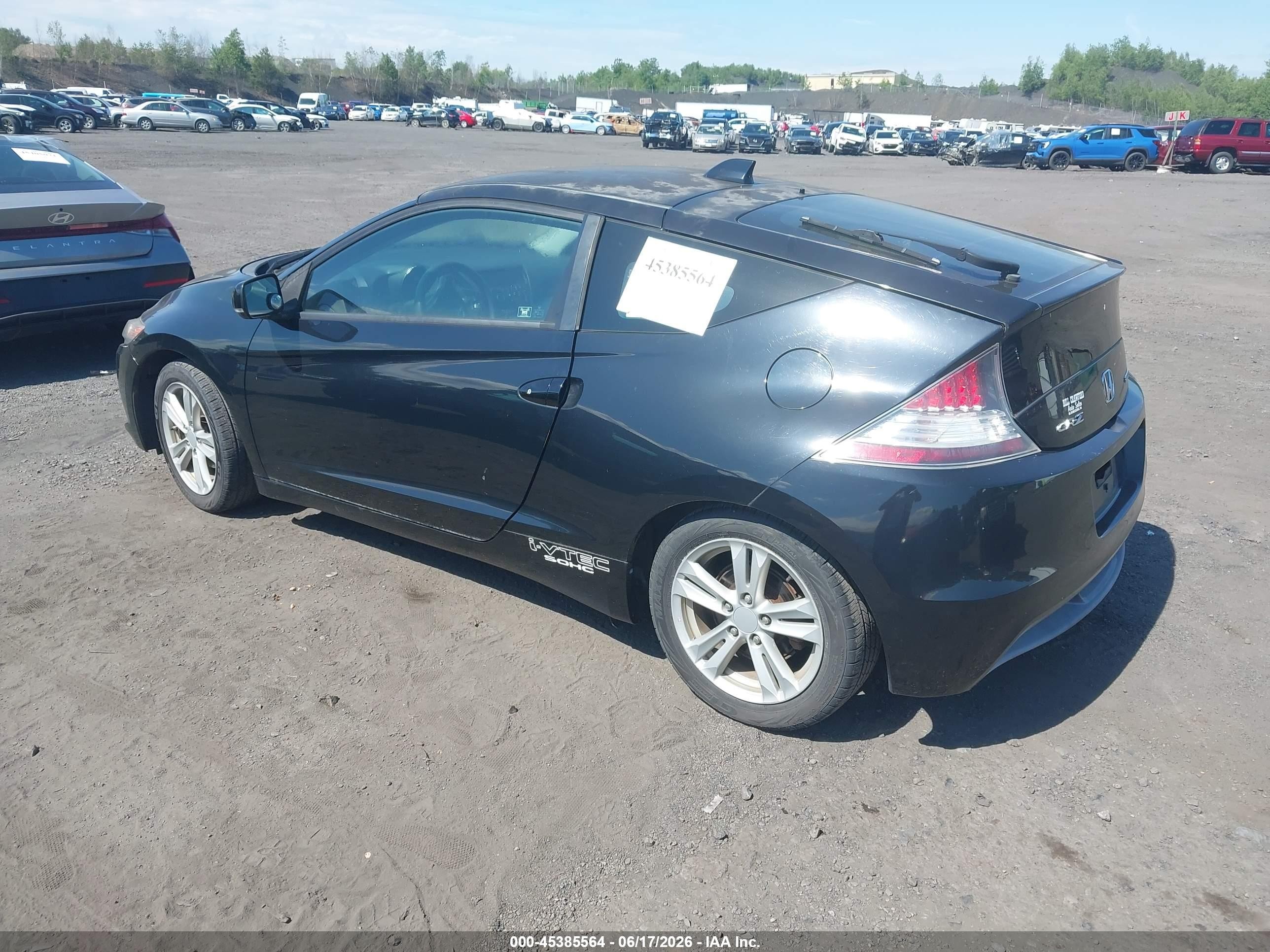 2011 Honda Cr-z   Black vin: JHMZF1C47BS011402