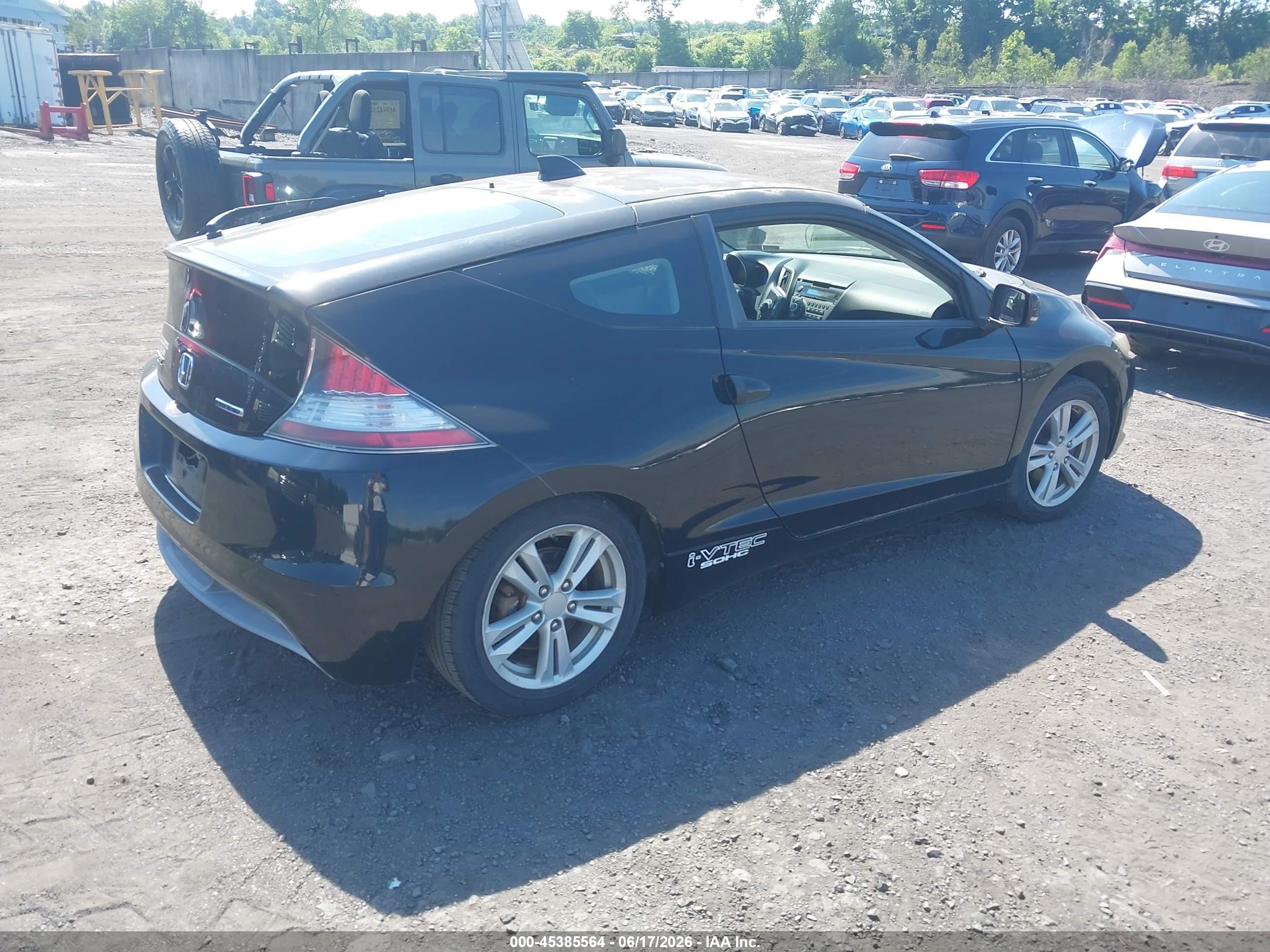 2011 Honda Cr-z   Black vin: JHMZF1C47BS011402