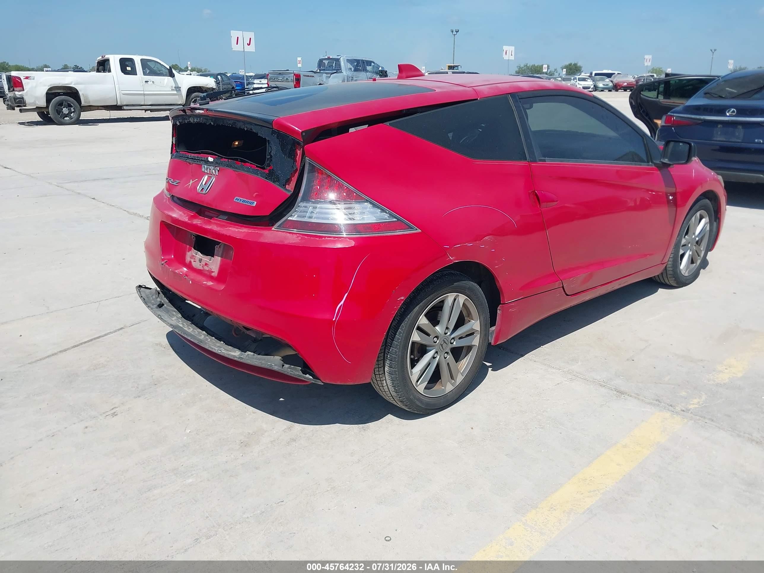 2013 Honda Cr-z   Красный vin: JHMZF1C48DS003618