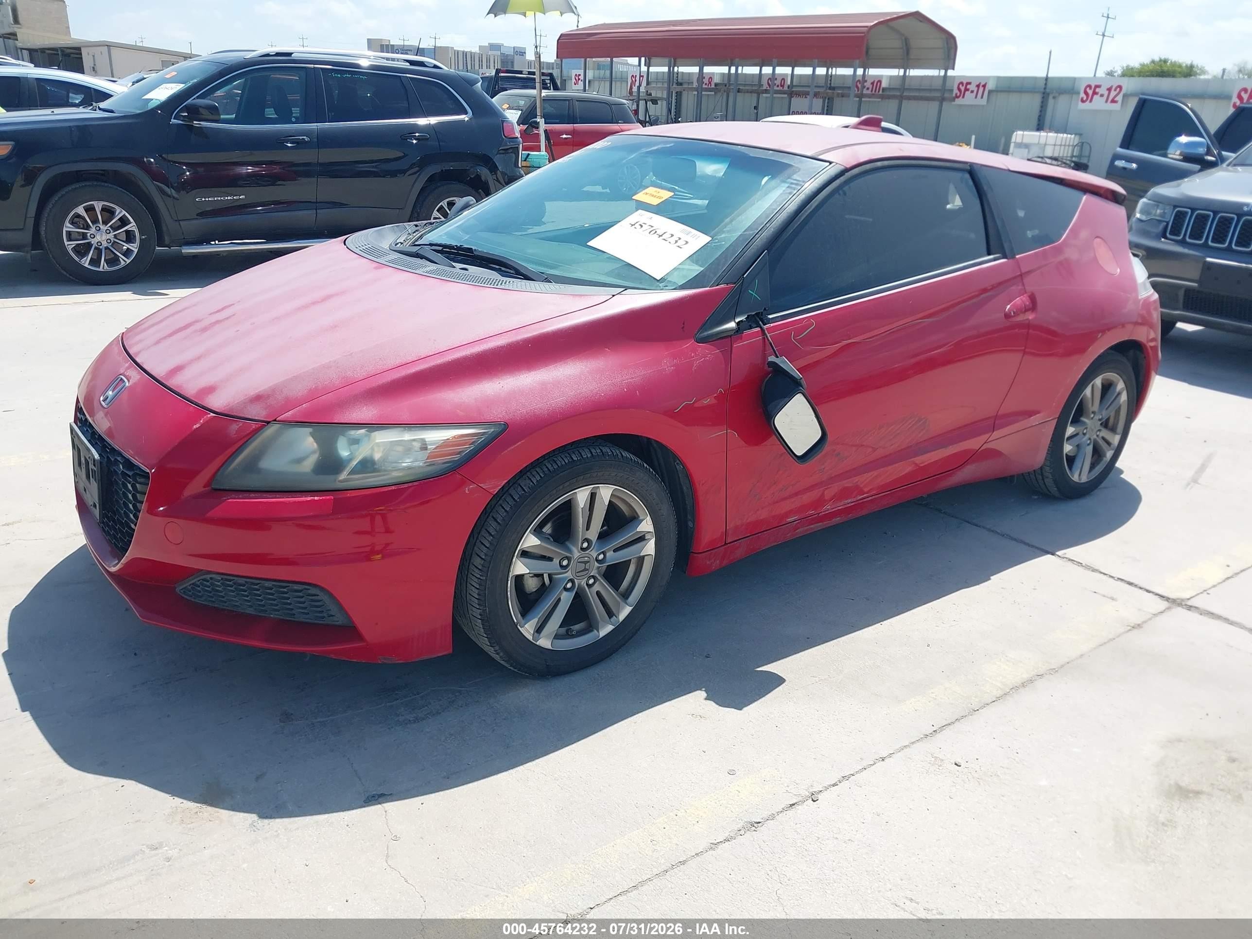2013 Honda Cr-z   Красный vin: JHMZF1C48DS003618