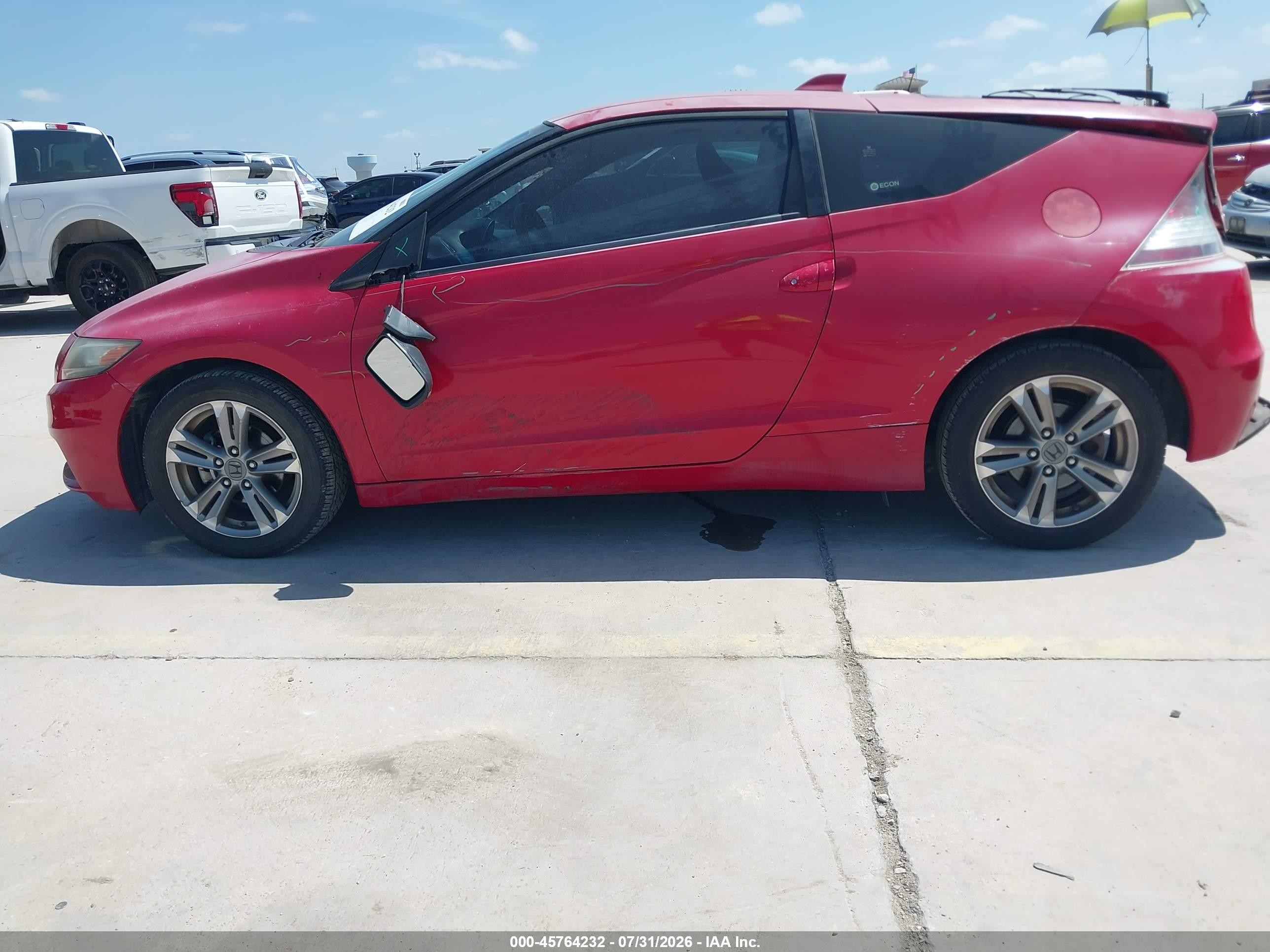 2013 Honda Cr-z   Красный vin: JHMZF1C48DS003618
