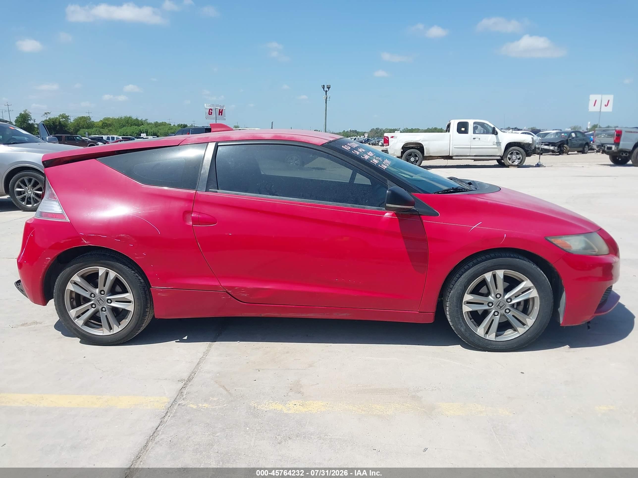 2013 Honda Cr-z   Красный vin: JHMZF1C48DS003618