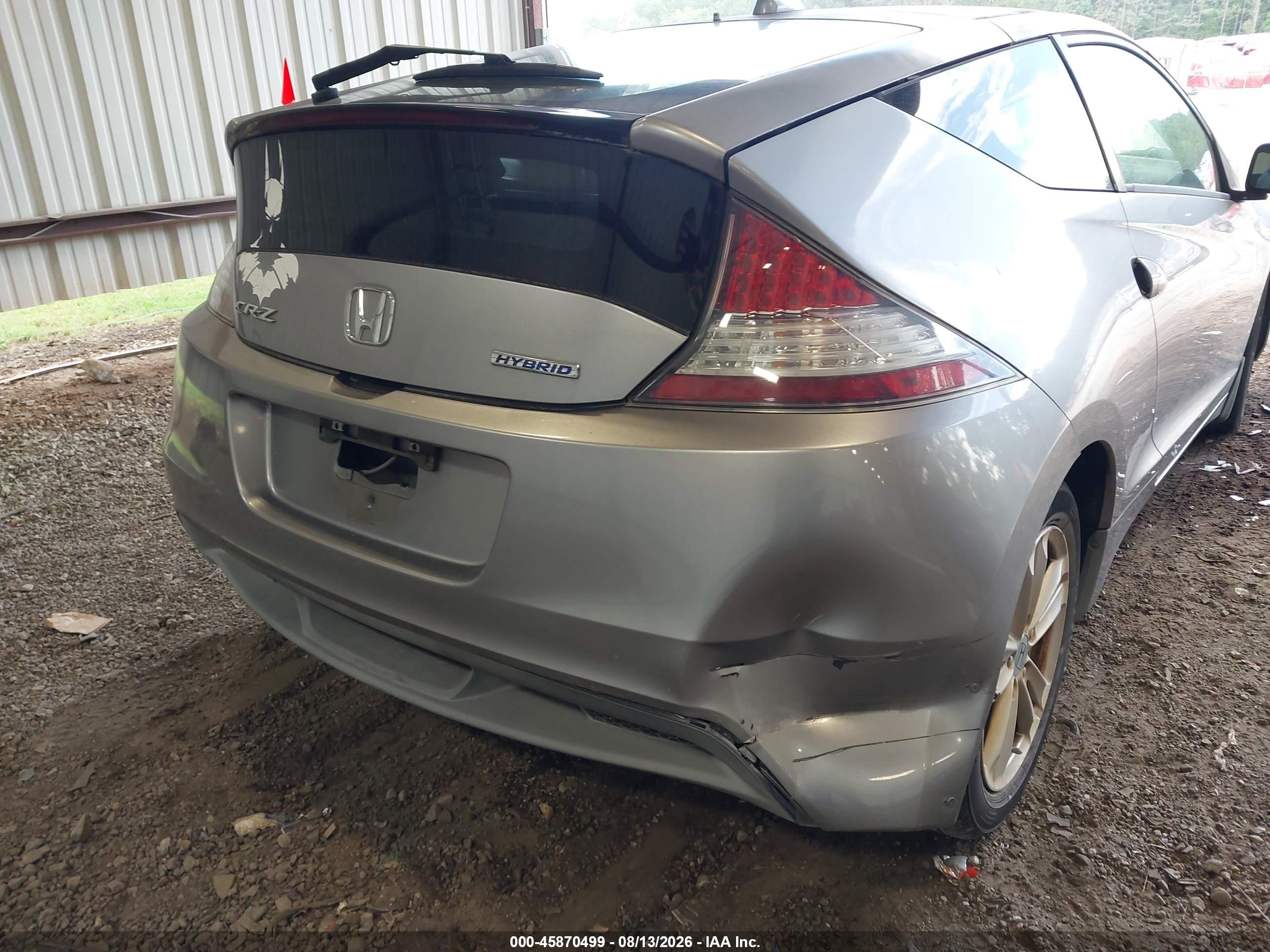 2012 Honda Cr-z   Silver vin: JHMZF1C4XCS002968